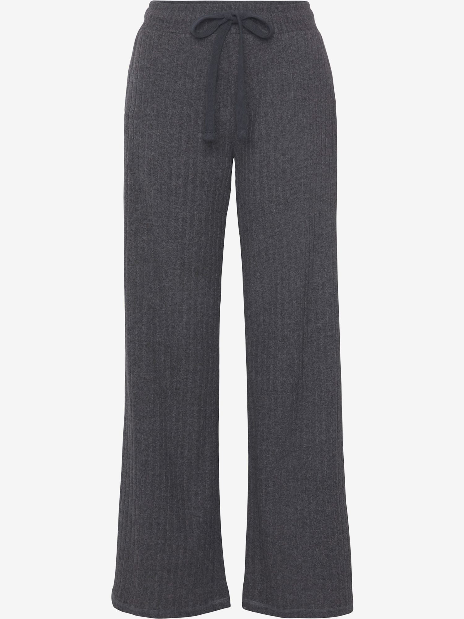 Pantalon d'intérieur pantalon côtelé avec jambes larges, couleur gris, taille 50/52, marque LASCANA - helline
