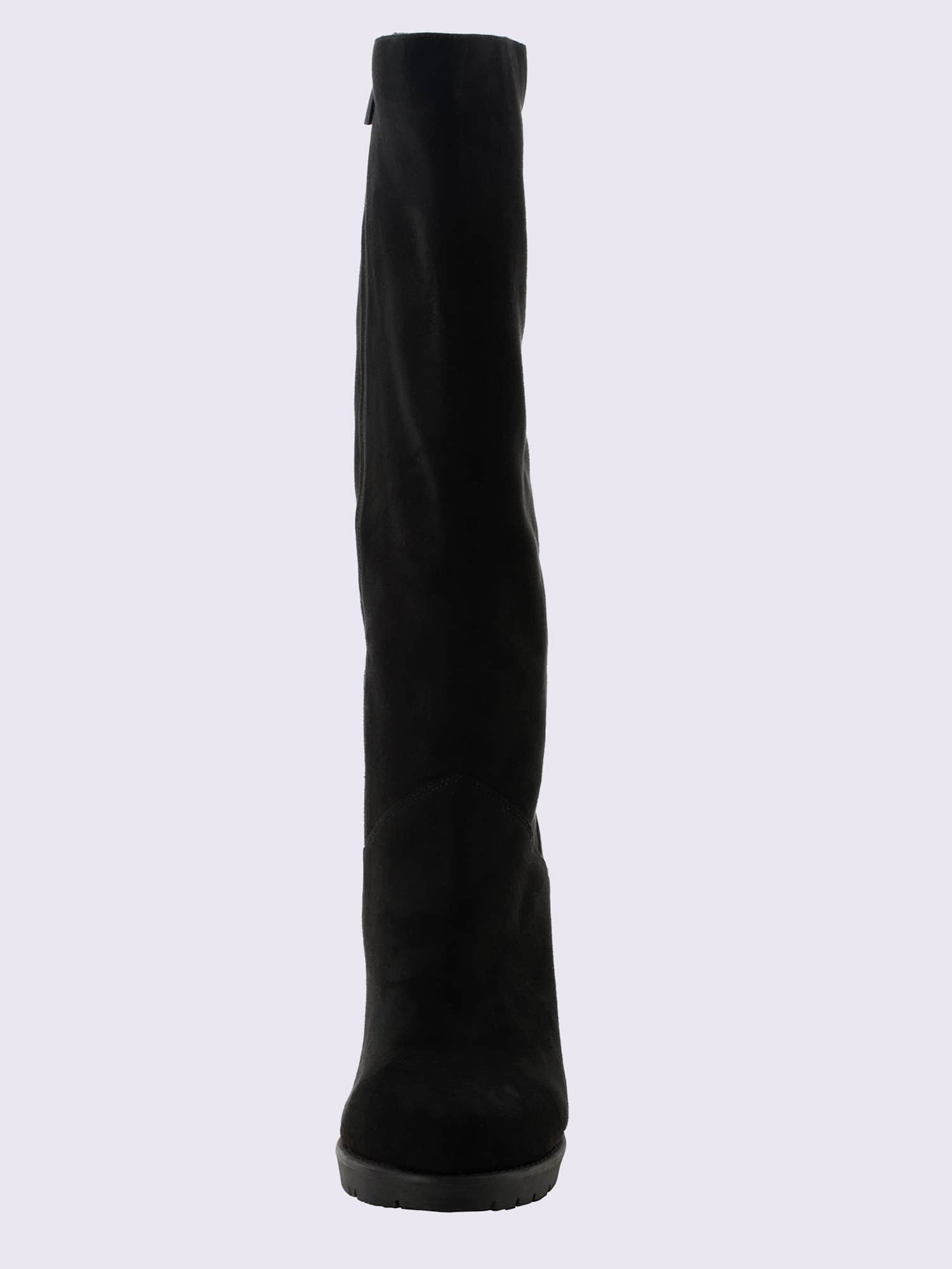 Bottes pour jambe large largeur g*, XL, noir uni, taille 40, Sheego - helline