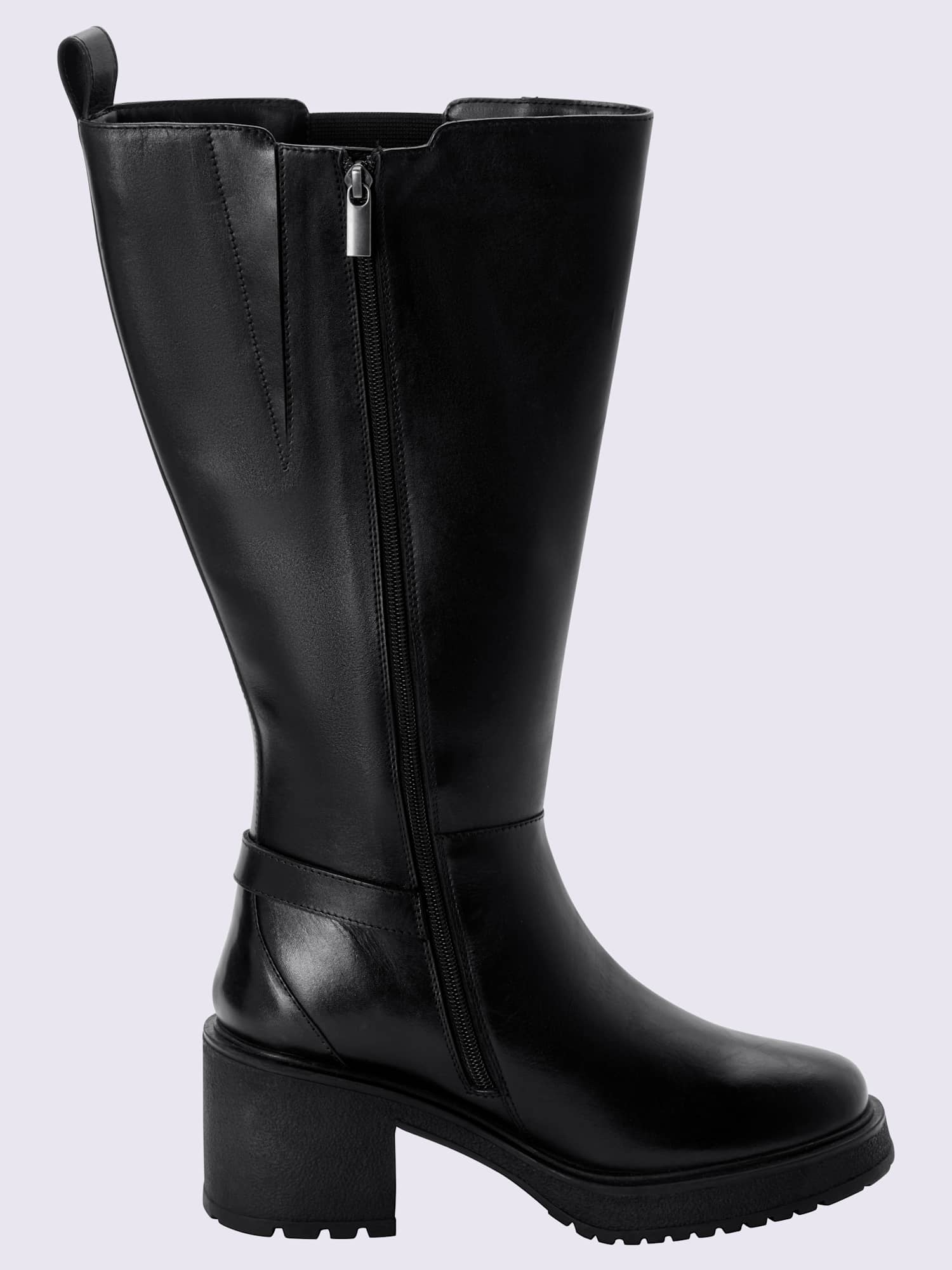 Bottes pour jambe large largeur g*, XL, noir uni, taille 39, Sheego - helline