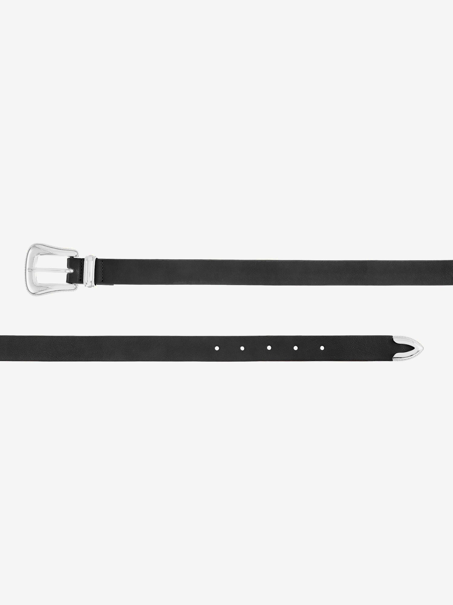 Ceinture hanches ceinture au look cowboy tendance, couleur : noir uni, taille 100, marque LASCANA, 100% cuir - helline