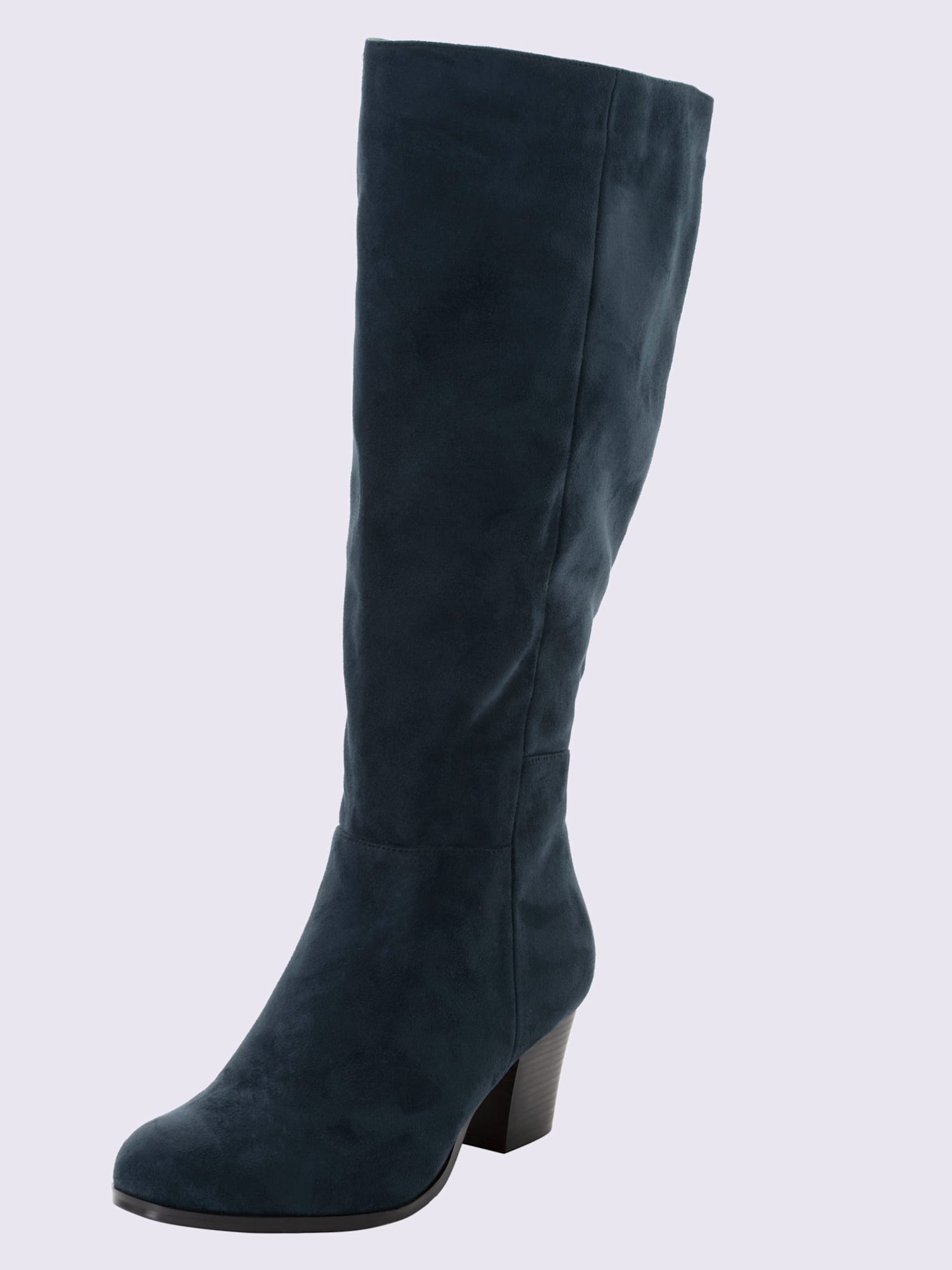 Bottes pour jambe large, XL, bleu foncé uni, taille 38, Sheego - helline