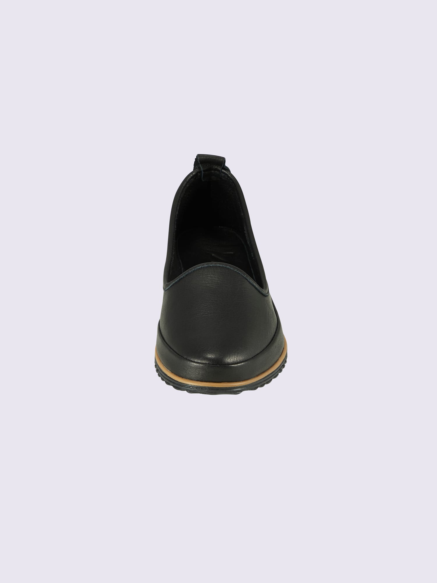 Trotteurs semelle intérieure amovible en cuir, noir uni, taille 39 - helline