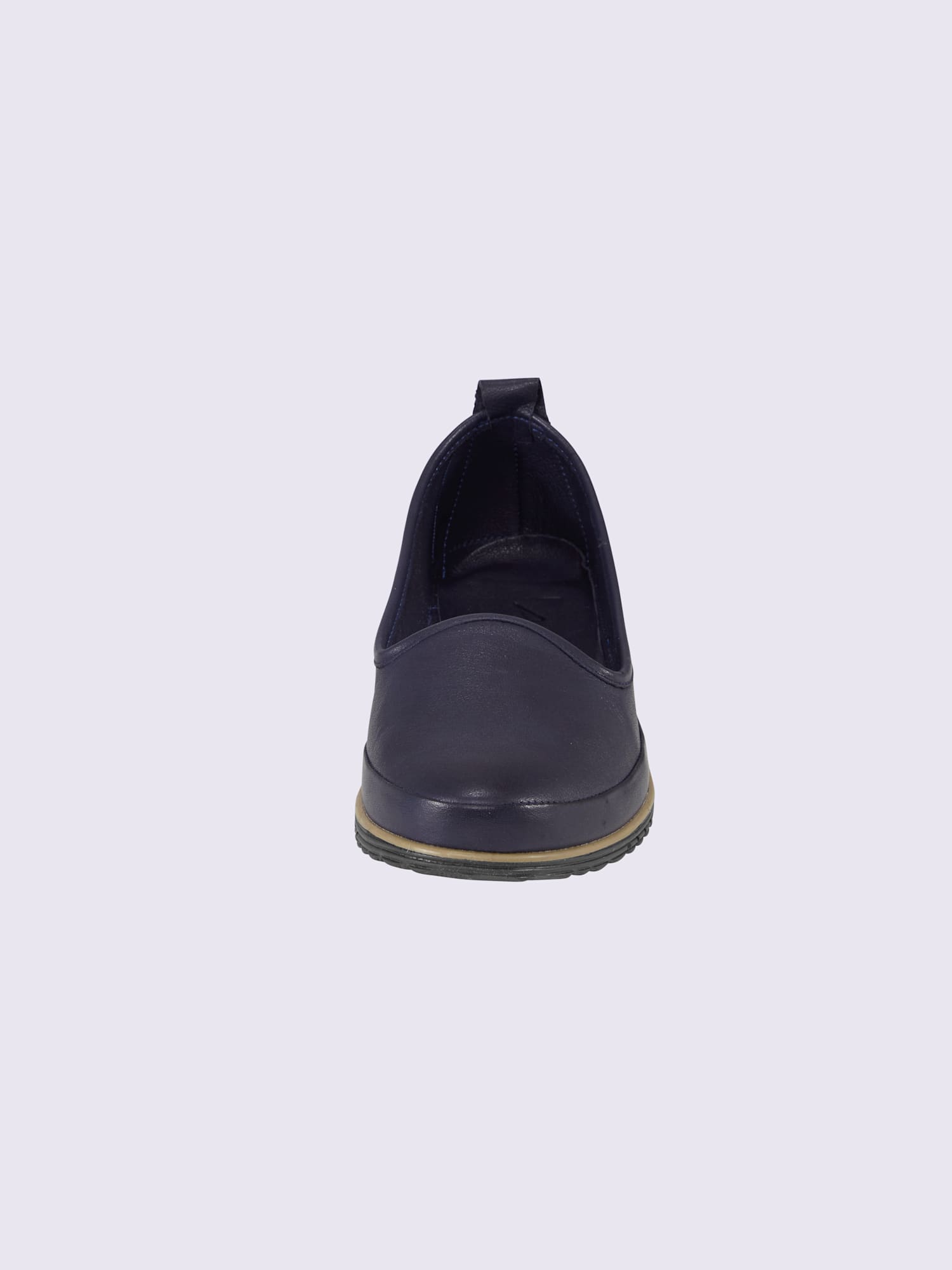 Trotteurs semelle intérieure amovible en cuir, bleu foncé uni, taille 41 - helline