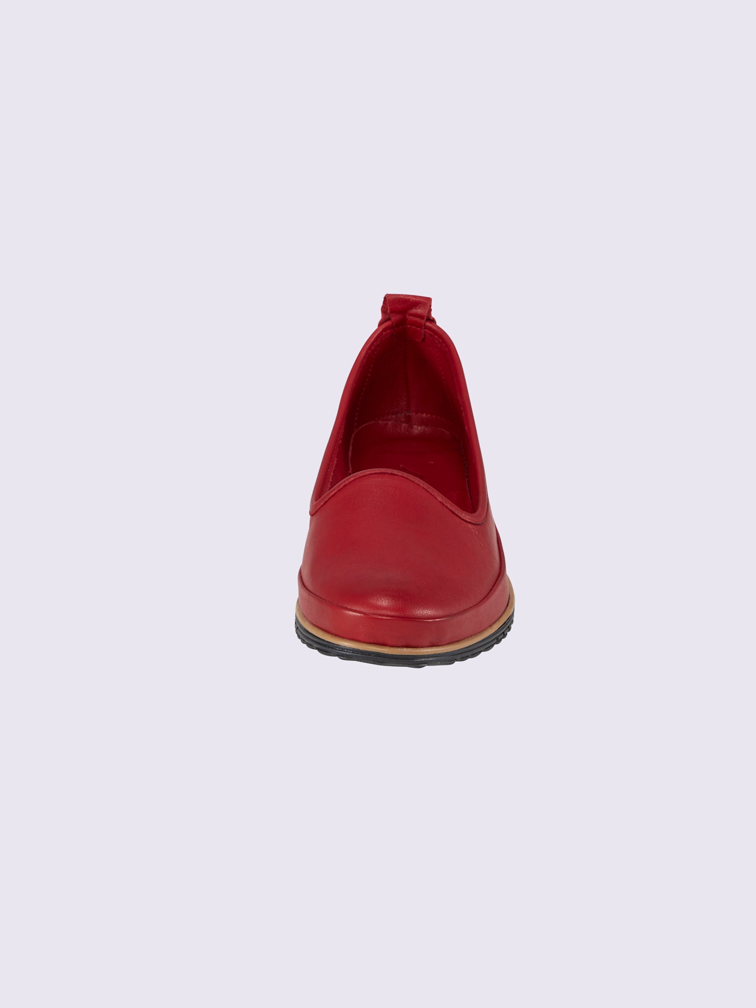 Trotteurs semelle intérieure amovible en cuir, rouge moyen uni, taille 40 - helline