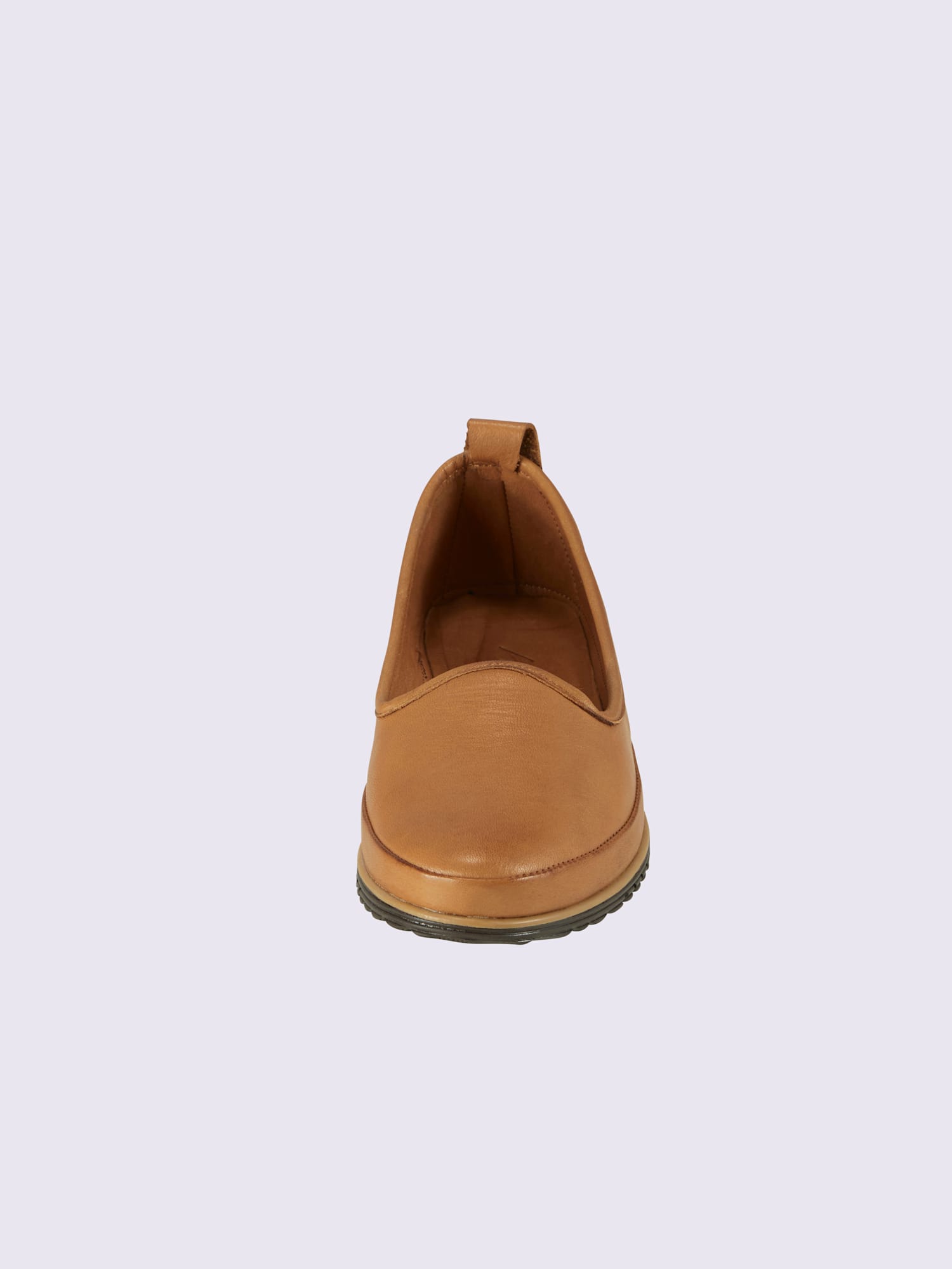 Trotteurs semelle intérieure amovible en cuir, marron moyen uni, taille 41 - helline
