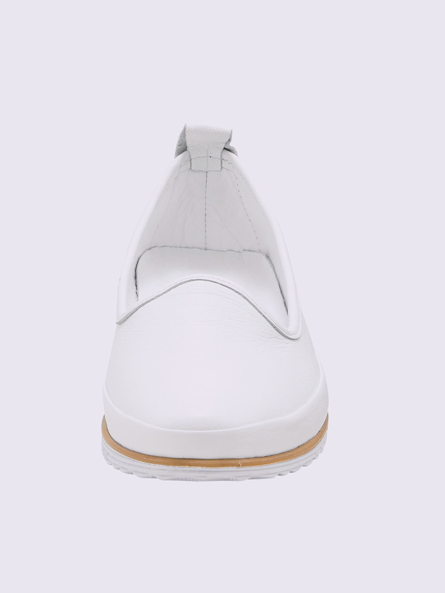 Trotteurs semelle intérieure amovible en cuir, blanc uni, taille 38 - helline