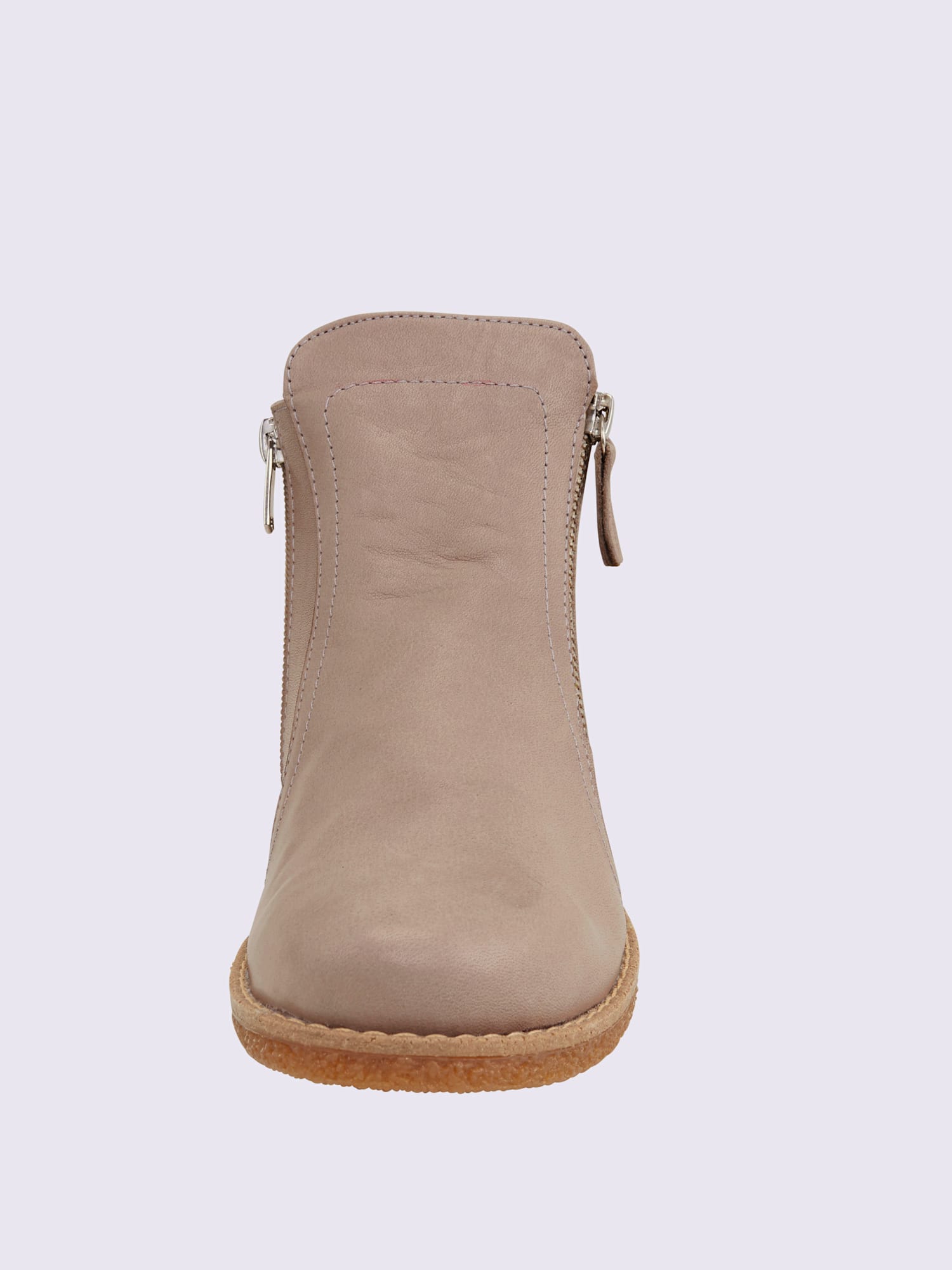 Bottines cuir nappa de vache, couleur gris, taille 39 - helline