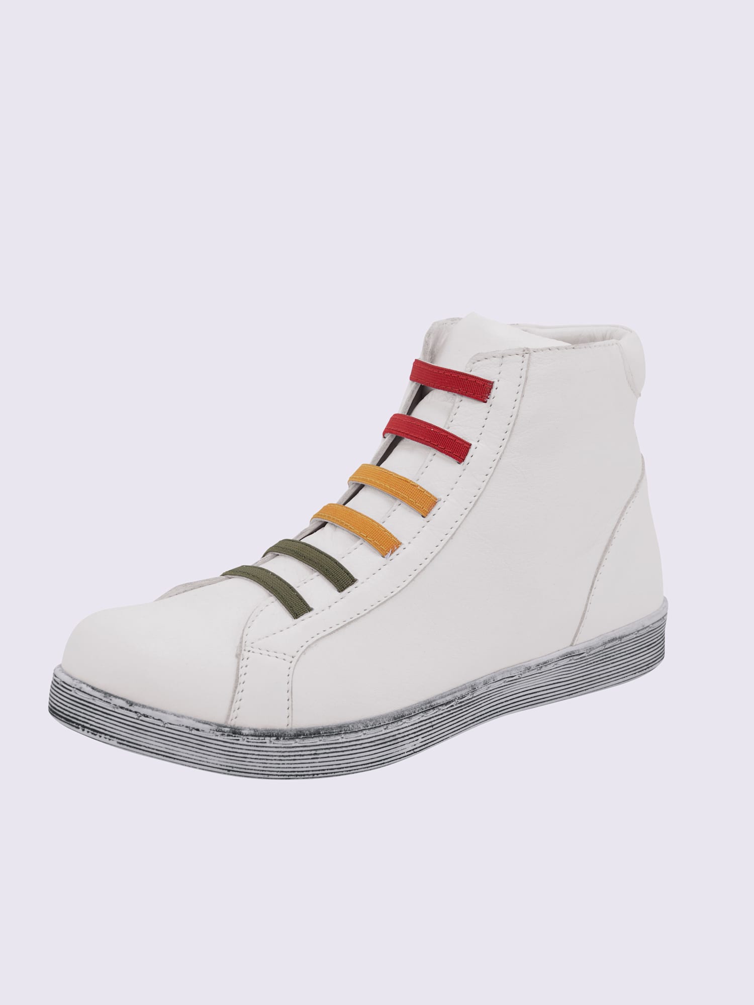 Bottine courte cuir nappa de vache, couleur blanc, taille 40 - helline
