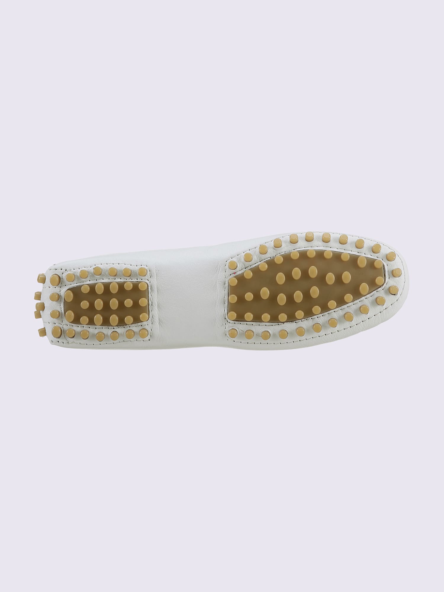 Mocassins cuir nappa de vache, blanc uni, taille 36 - helline
