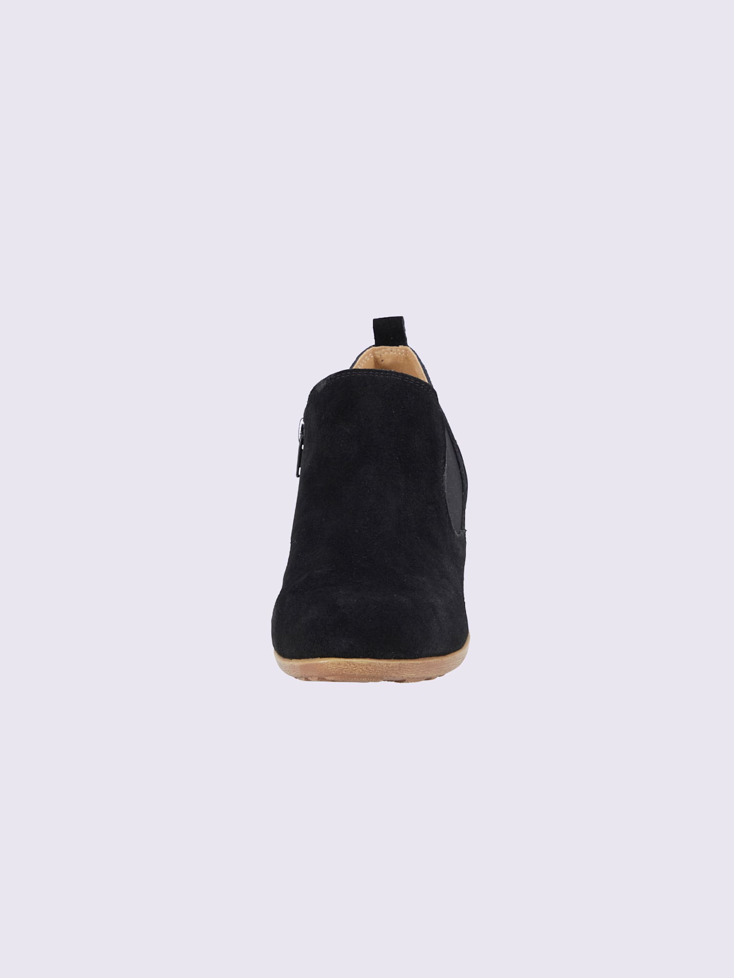 Bottines cuir velours de vache., couleur noir, taille 39 - helline