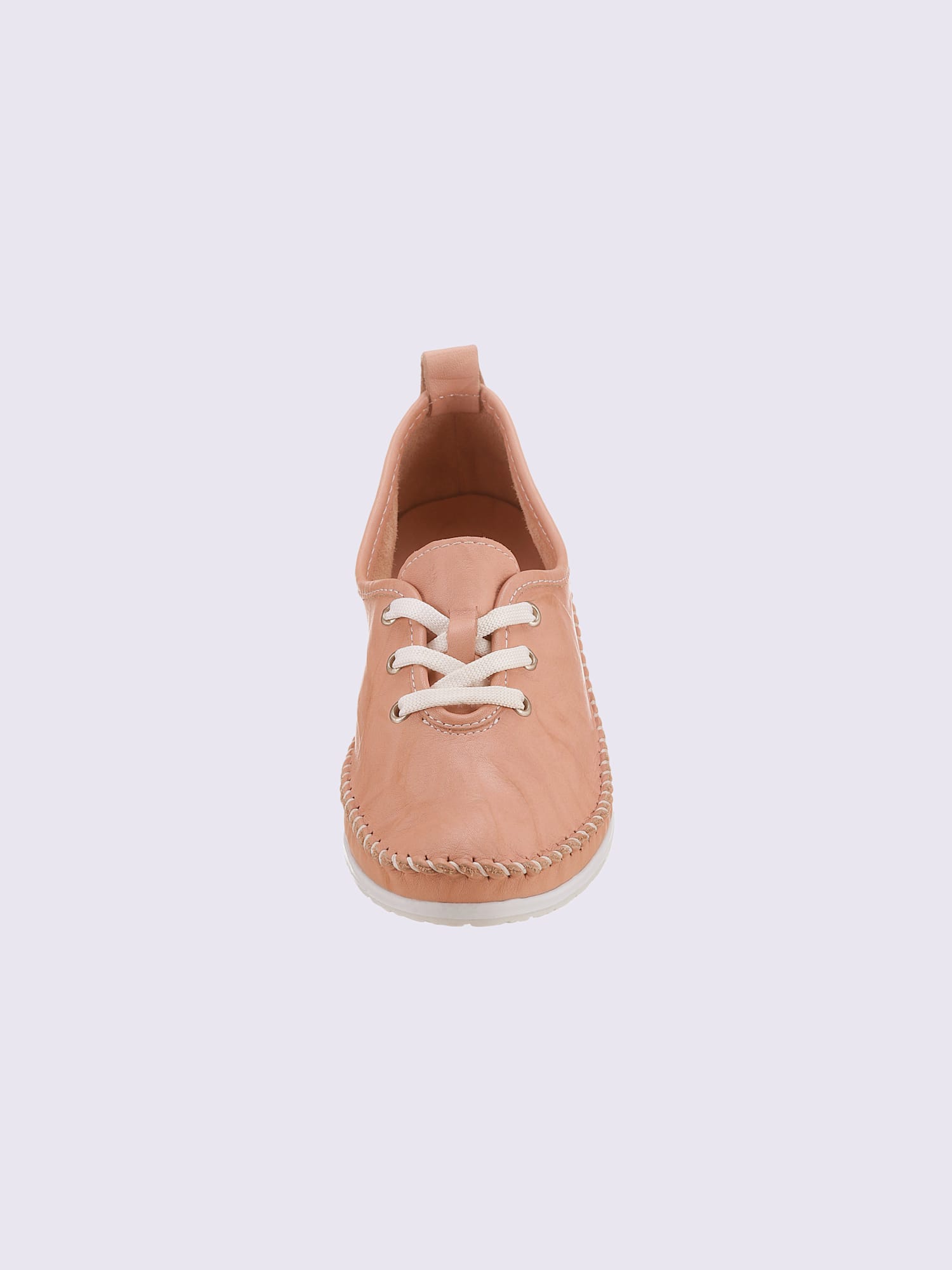 Chaussures à lacets cuir nappa de vache, couleur rose, taille 37 - helline