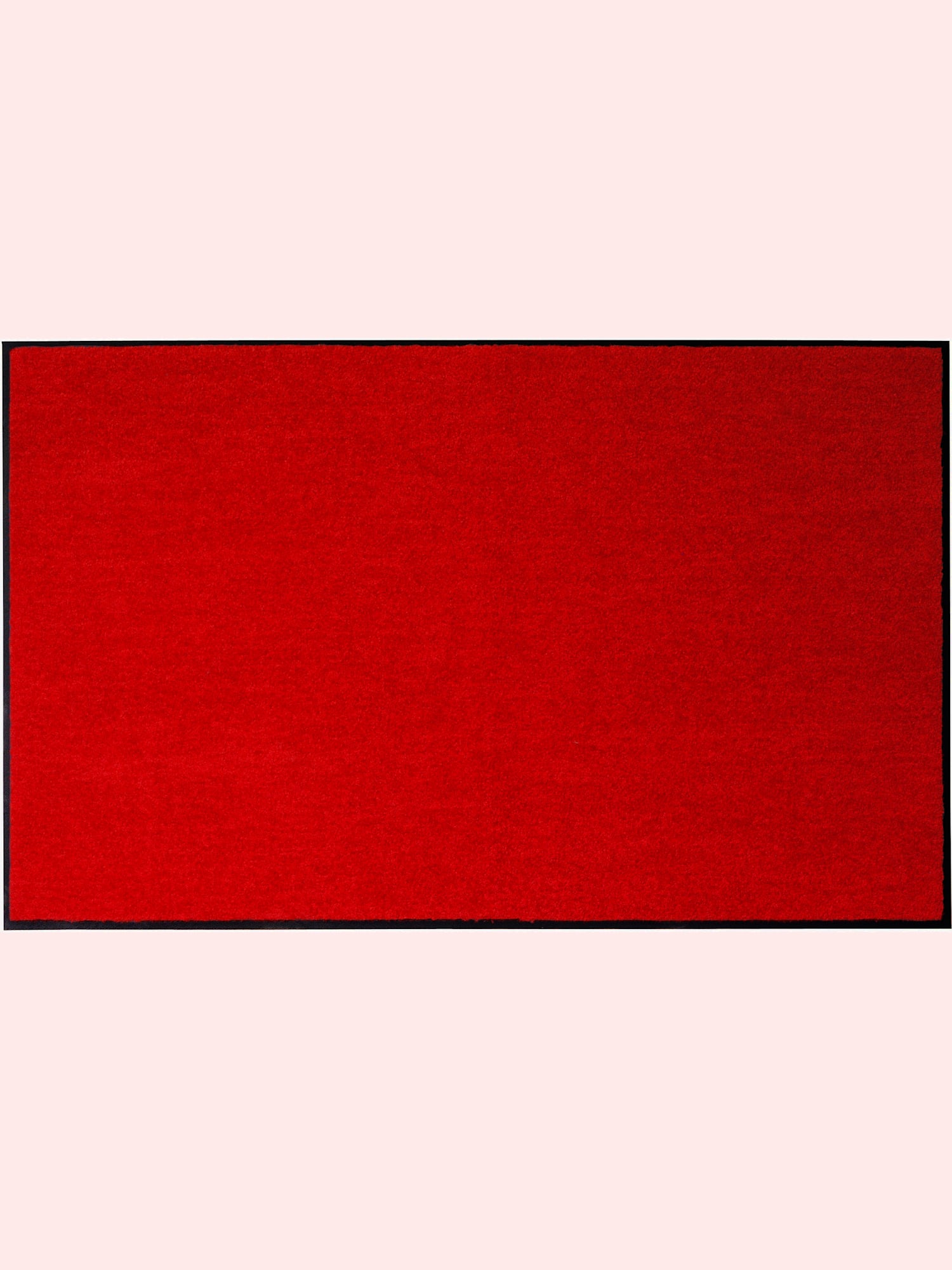 Paillasson rectangulaire, couleur : rouge moyen uni, taille 60x180 cm, marque helline home, 100% polyamide - helline