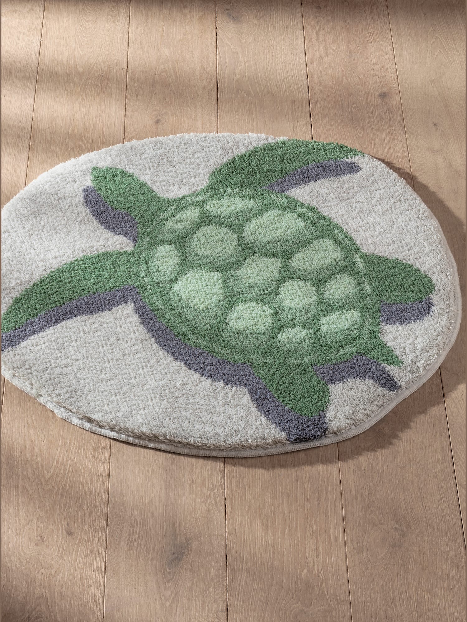 Tapis de bain acrylique facile d'entretien, gris moyen à motifs, taille 80x90 cm, helline home - helline