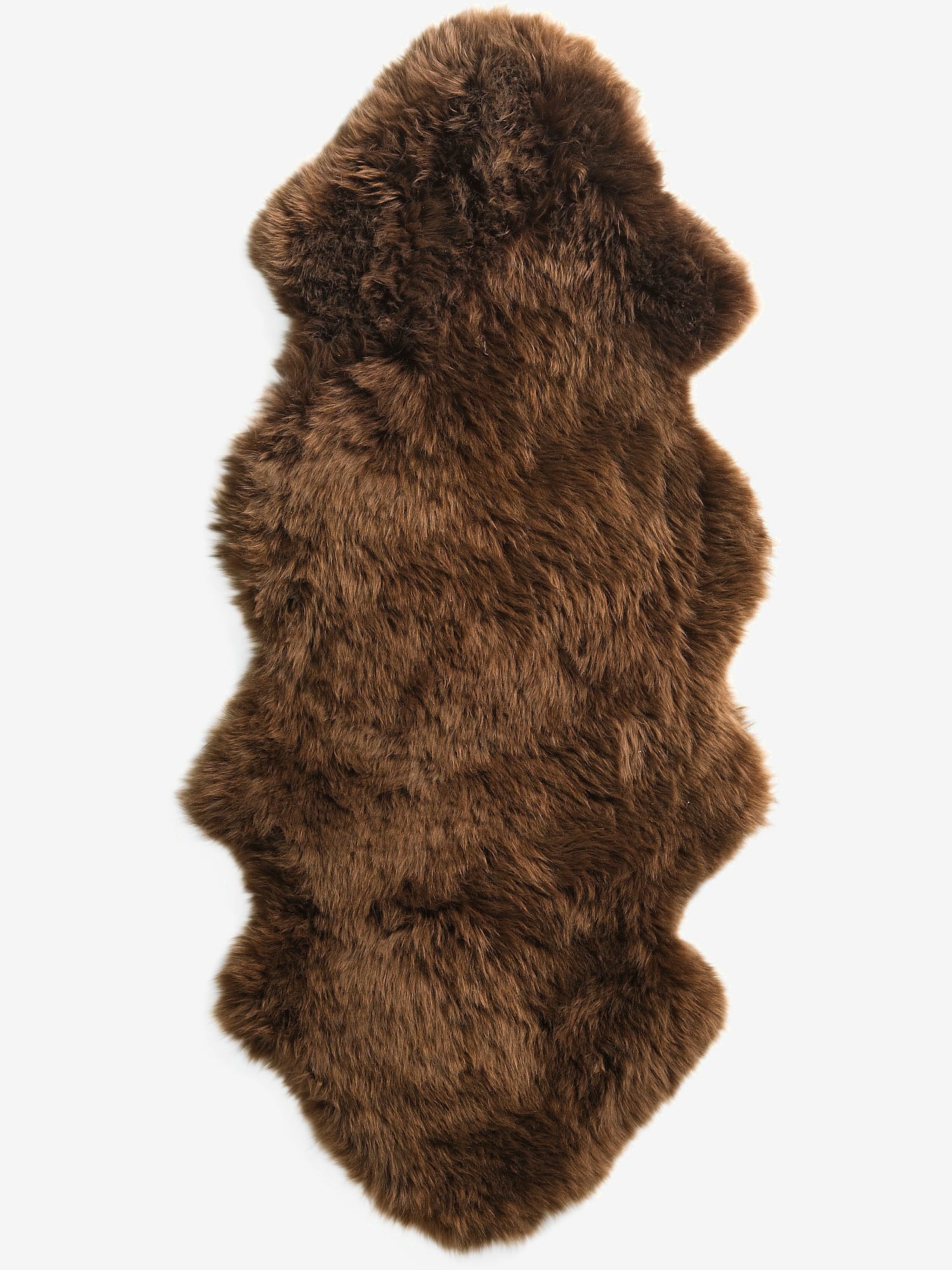 Peau d'agneau produit naturel, couleur : marron moyen uni, taille env. 68x140 cm, marque helline home, 100% Peau d'agneau - helline