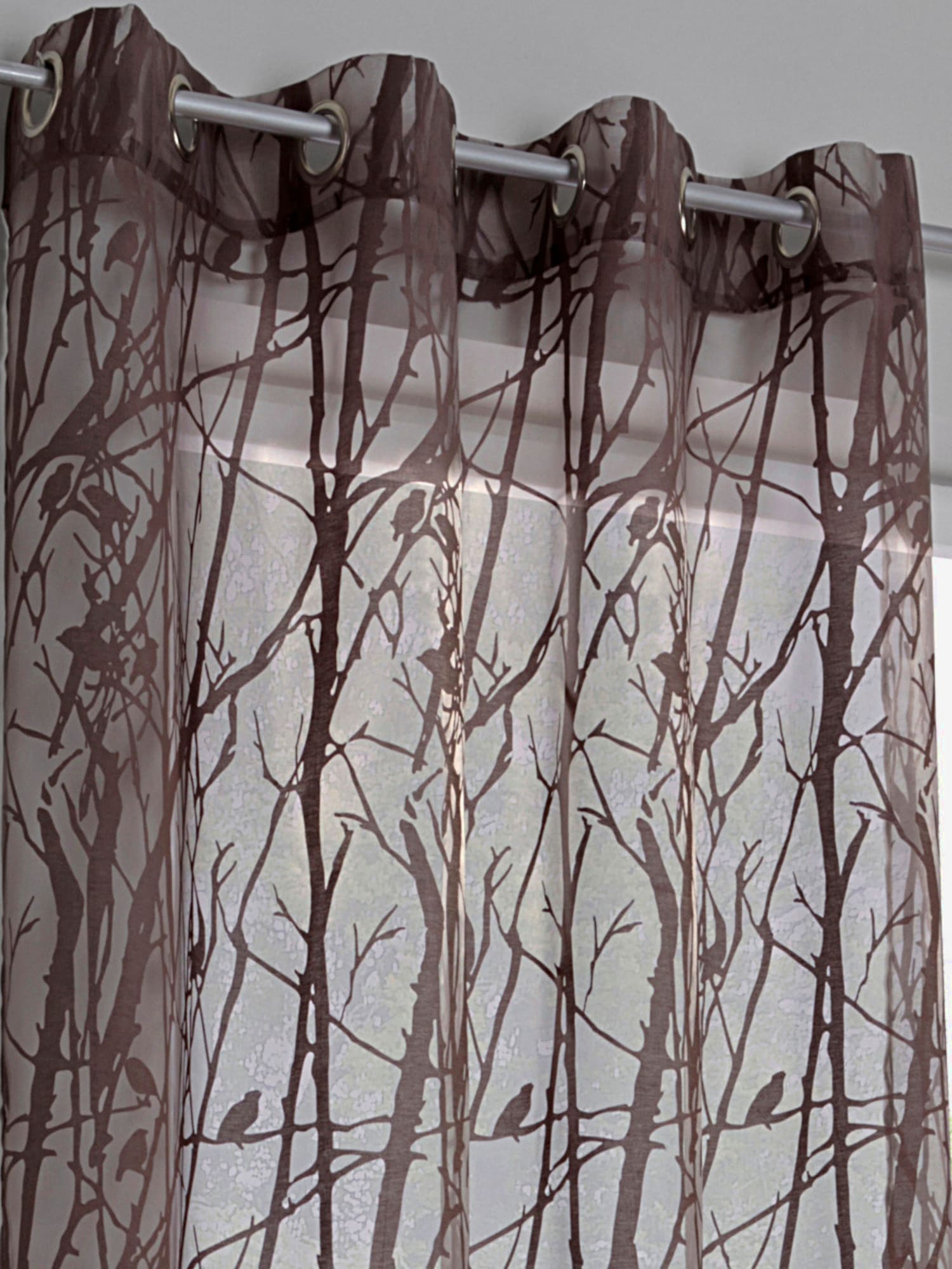 Rideaux 4 longueurs disponibles, bande en U, couleur : marron moyen uni, taille 175x140 cm, marque helline home, 75% viscose;25% polyester - helline