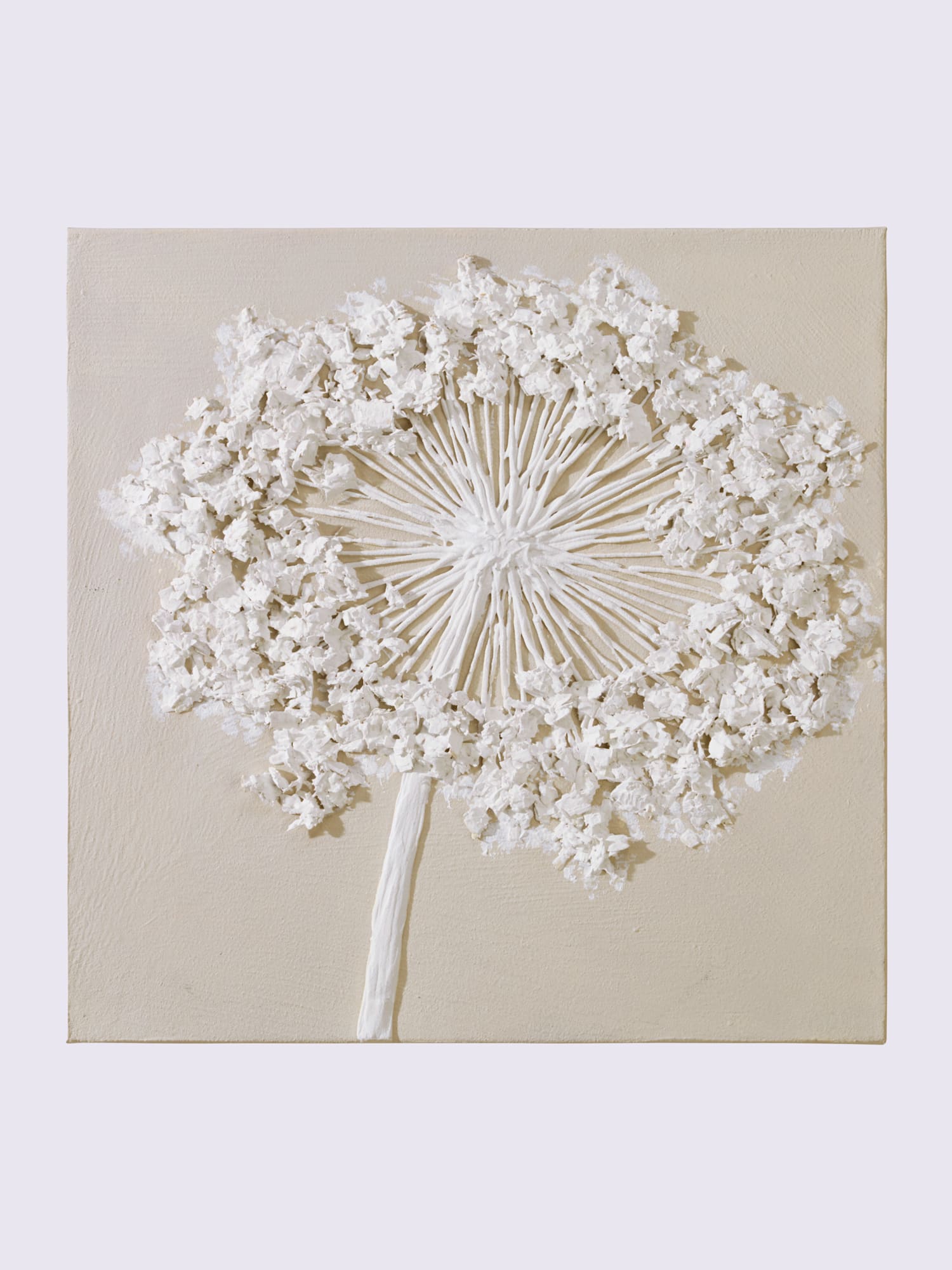 Peinture originale pour mettre vos murs en valeur, couleur : blanc uni, taille H/l/P env. 40/40/3 cm, marque helline home, 40% papier;30% bois;30%