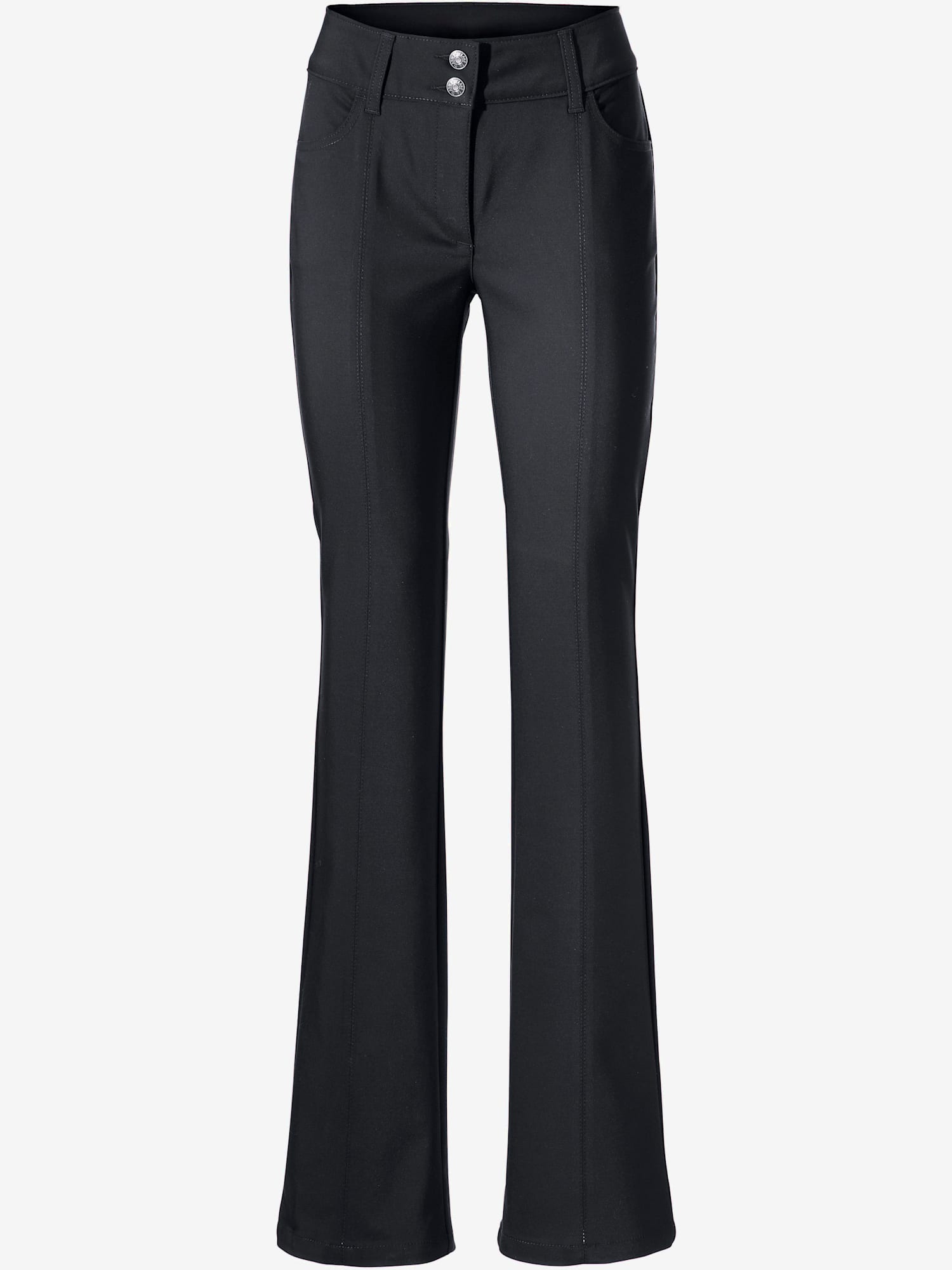 Pantalon bootcut coupe bootcut tendance, couleur bleu, taille 36, marque Ashley Brooke - helline