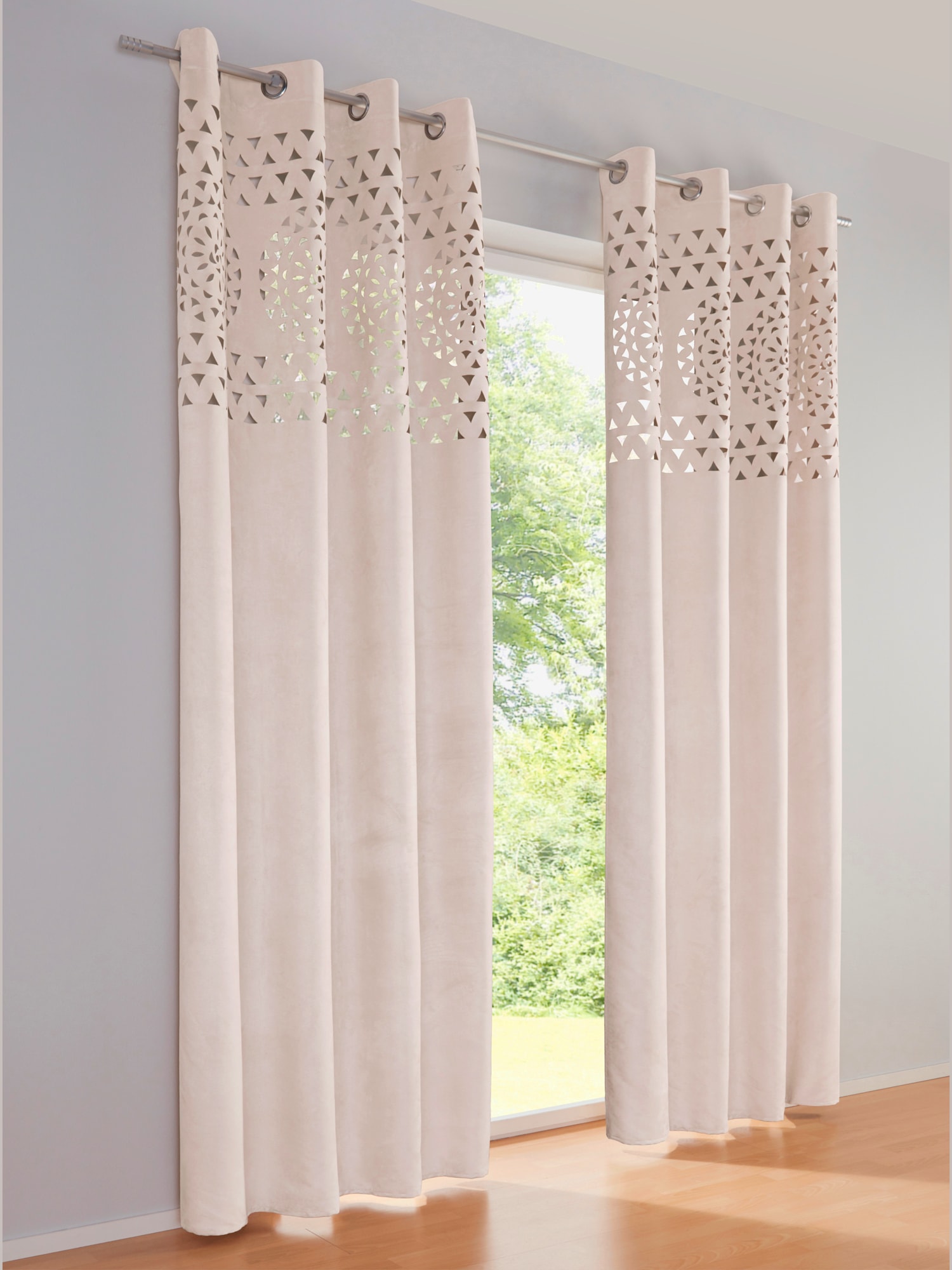 Rideau particulièrement séduisant, couleur couleur ivoire, taille 145x135 cm, marque helline home - helline