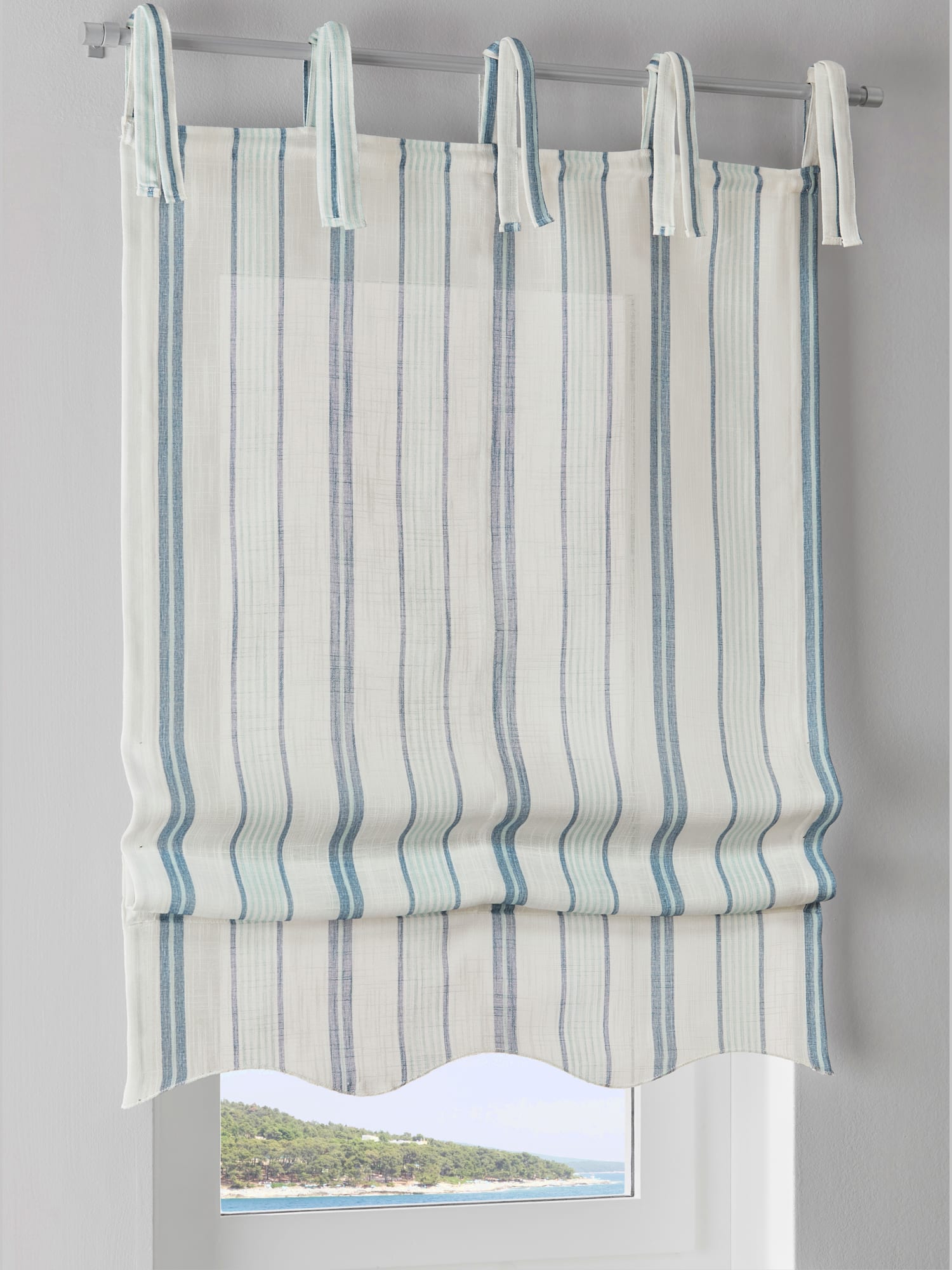 Joli store-bateau, couleur couleur ivoire, taille 140x80 cm, marque helline home - helline