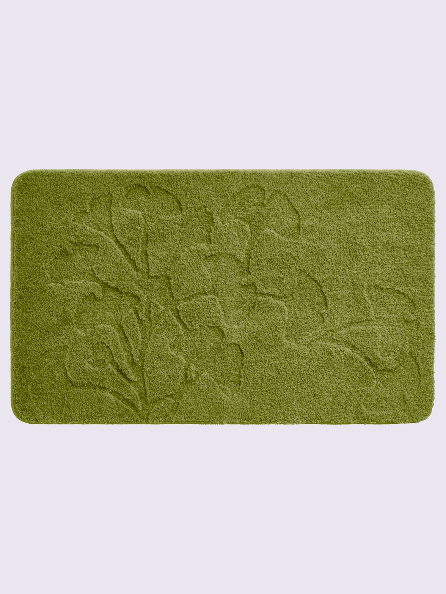 Tapis de bain polyester résistant, couleur vert, taille 70x120 cm, marque helline home - helline