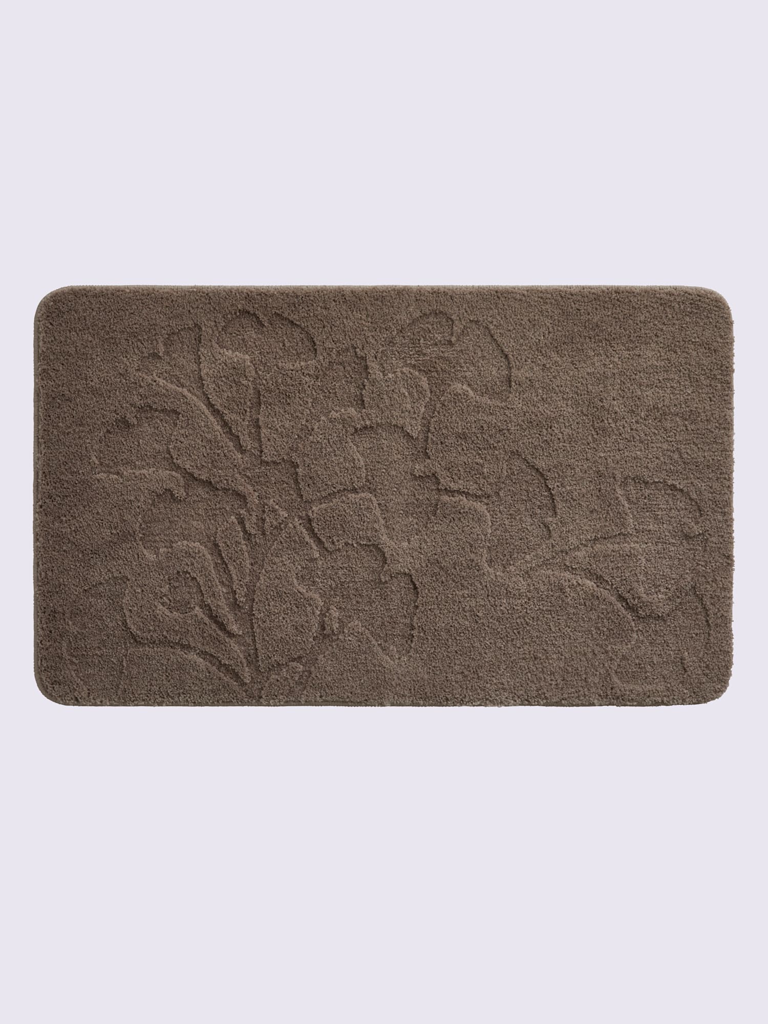 Tapis de bain polyester résistant, couleur marron, taille 47x50 cm - 45x50 cm, marque helline home - helline