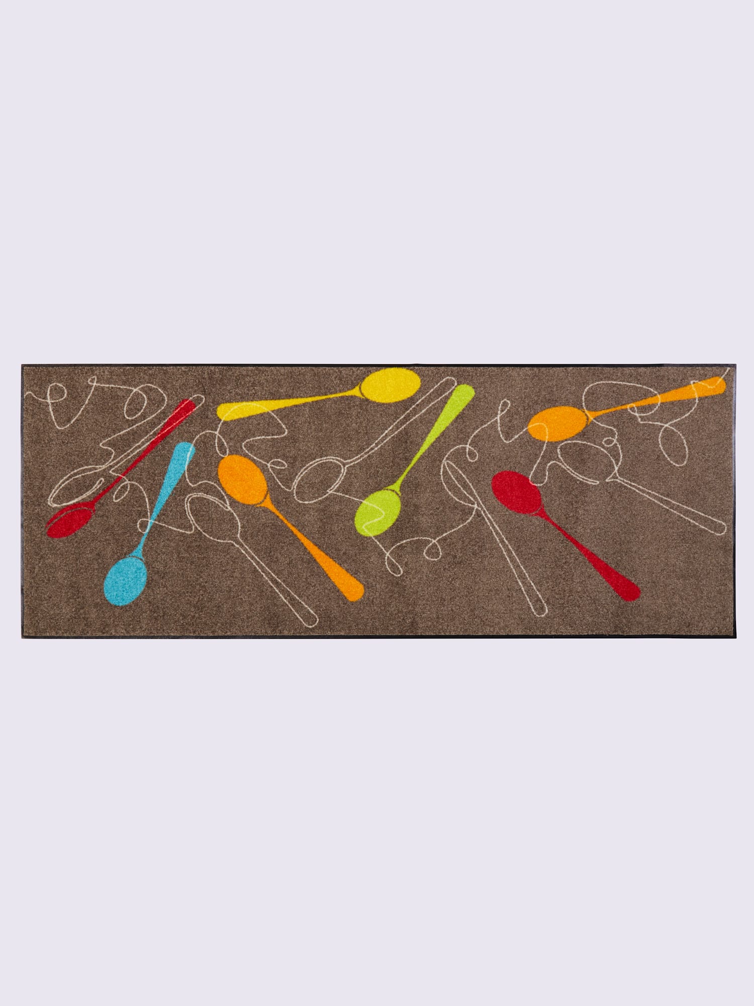 Paillasson pour intérieur et zone extérieure couverte, couleur marron, taille 75x120 cm, marque helline home - helline
