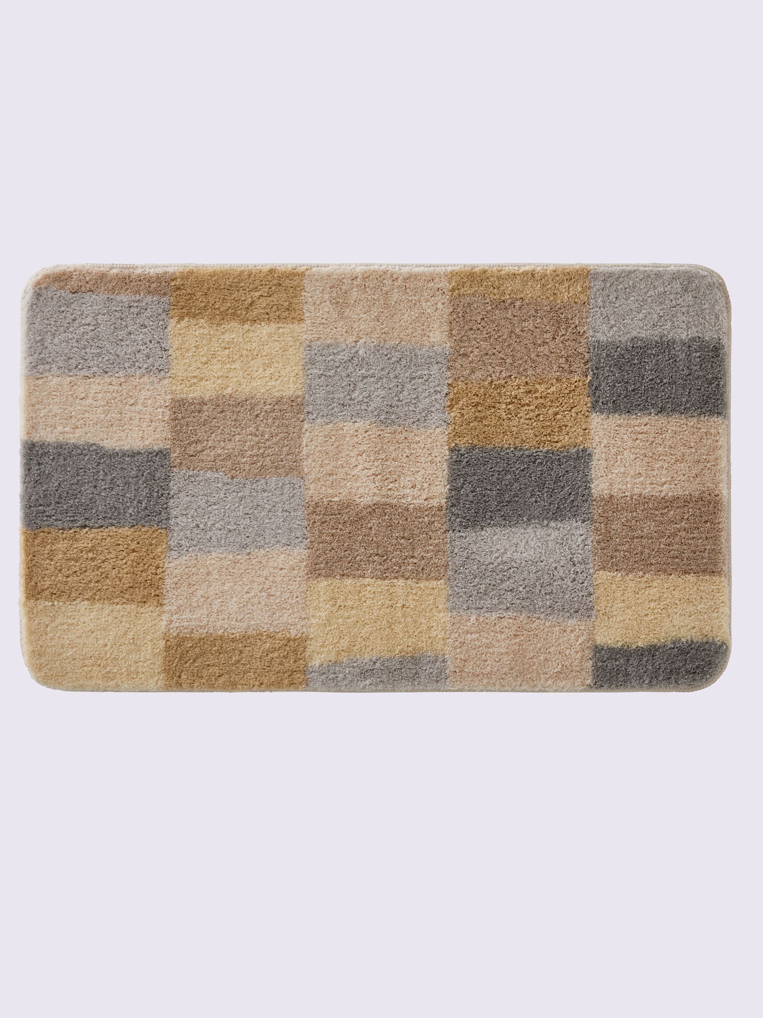 Tapis de bain acrylique facile d'entretien, couleur marron, taille 50x50 cm, marque helline home - helline