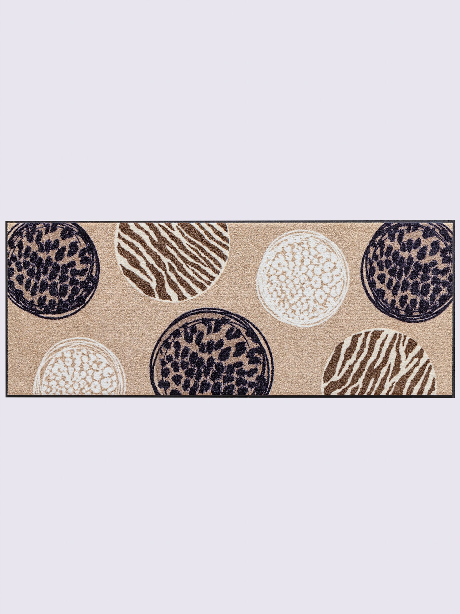 Paillasson pour intérieur et zone extérieure couverte, couleur marron, taille 50x70 cm, marque helline home - helline