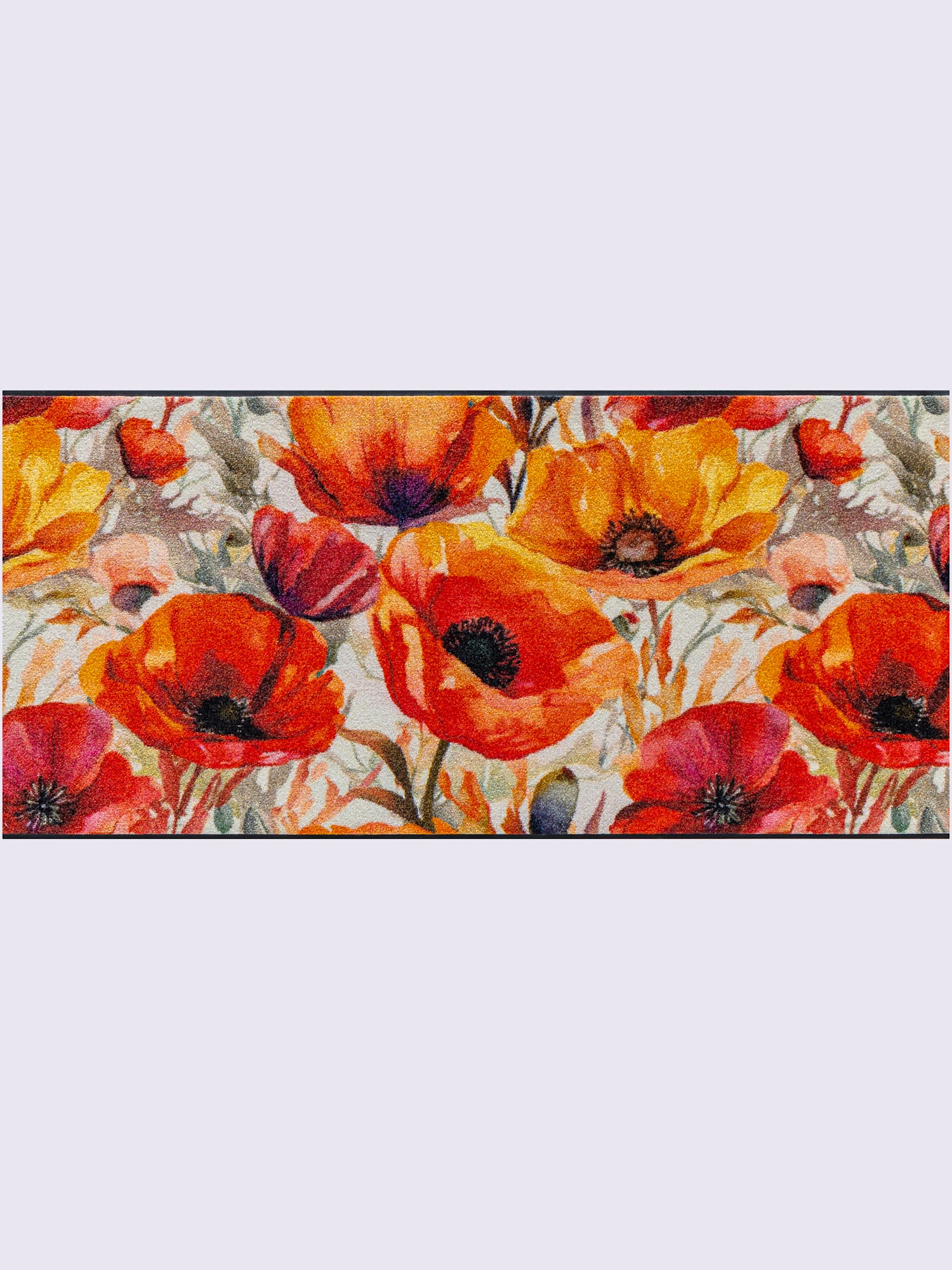Paillasson pour intérieur et zone extérieure couverte, couleur : couleur ivoire moyen à motifs, taille 60x180 cm, marque helline home, 100% polyamide