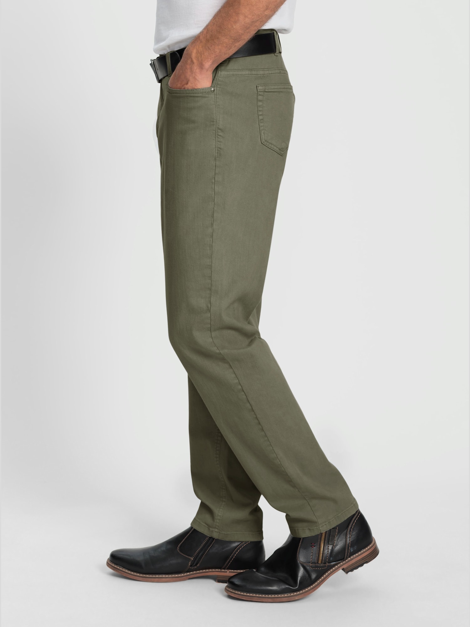 Pantalon 5 poches coupe 5 poches, couleur vert, taille 56, marque Marco Donati - Witt