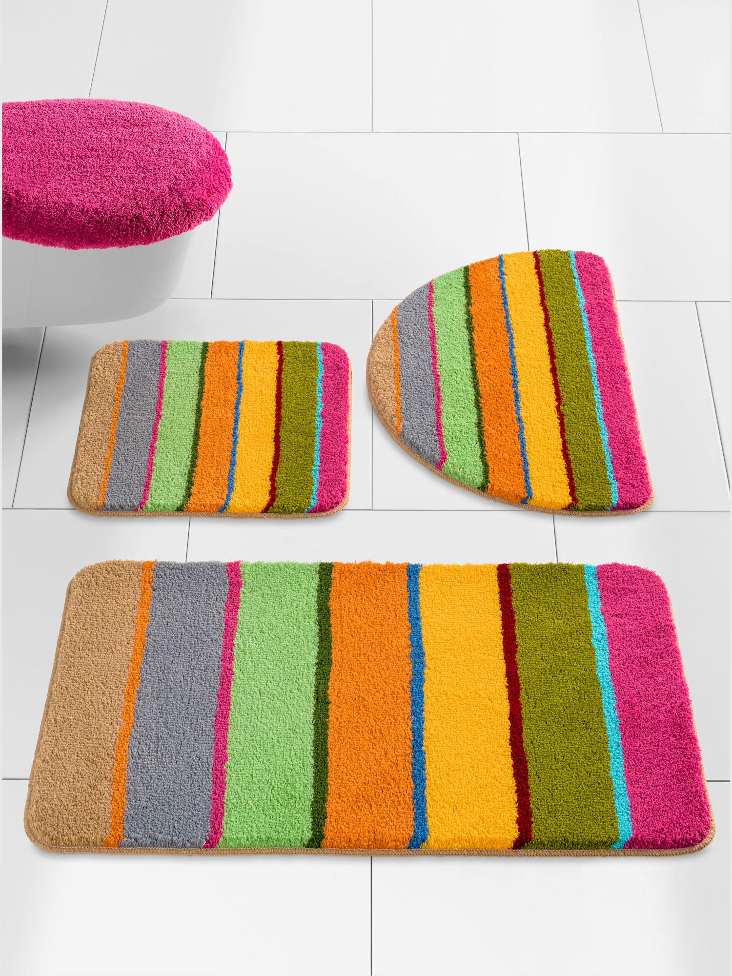 Tapis de bain acrylique facile d'entretien, couleur vert, taille 70x120 cm, marque helline home - helline