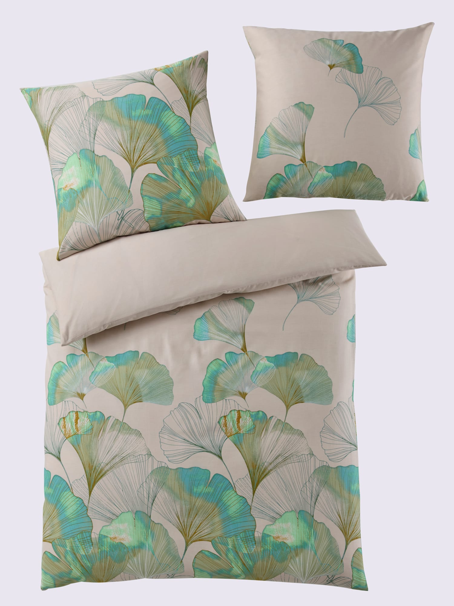 Linge de lit pur coton, Satin maco, couleur : couleur ivoire clair à motifs, taille 155x220 cm - 80x80 cm, marque helline home, 100% coton - helline