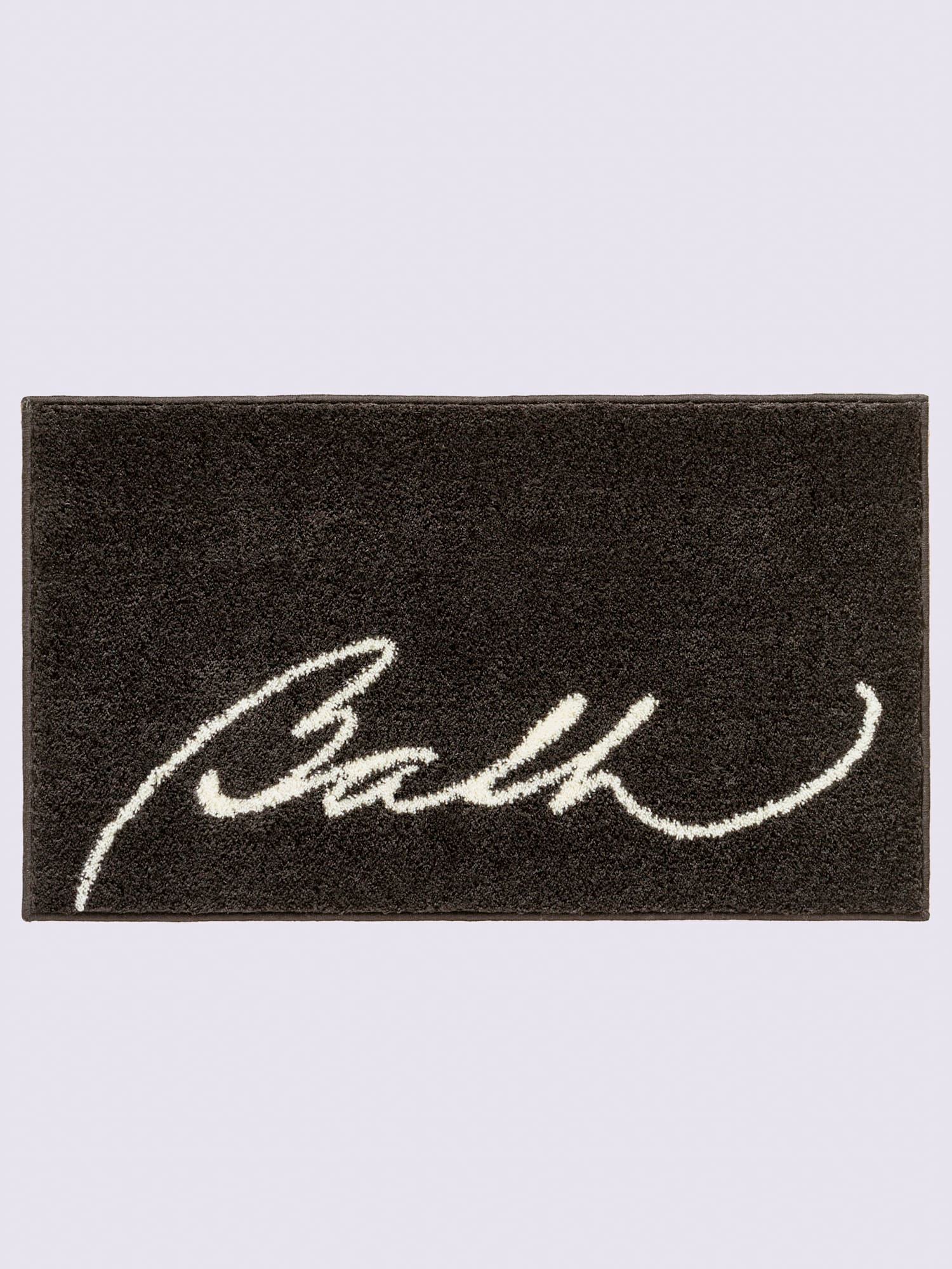 Tapis de bain, couleur : noir uni, taille 80x150 cm, marque helline home, 100% acrylique - helline