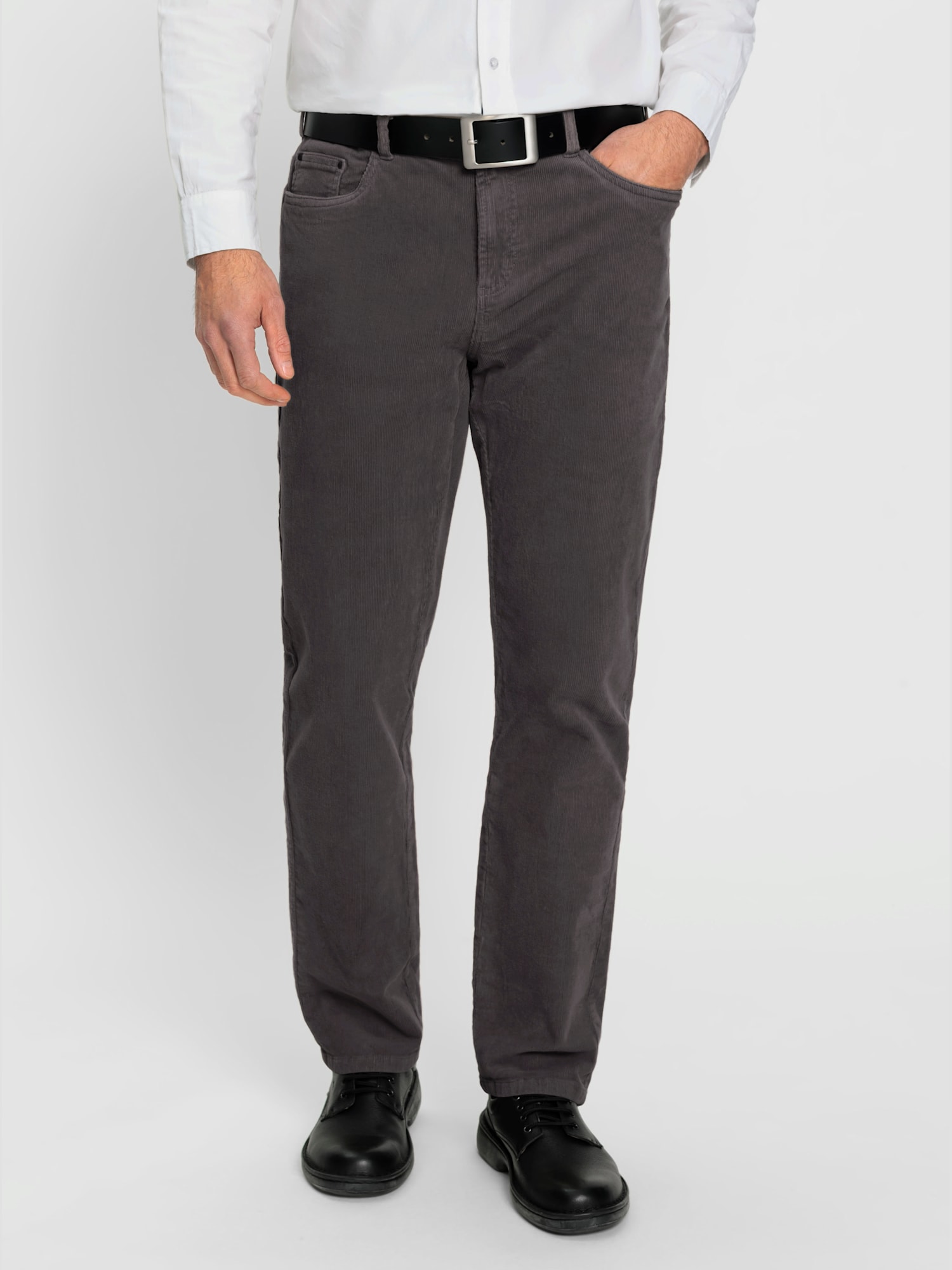 Pantalon en velours côtelé velours fin, couleur gris, taille 56, marque Marco Donati - Witt