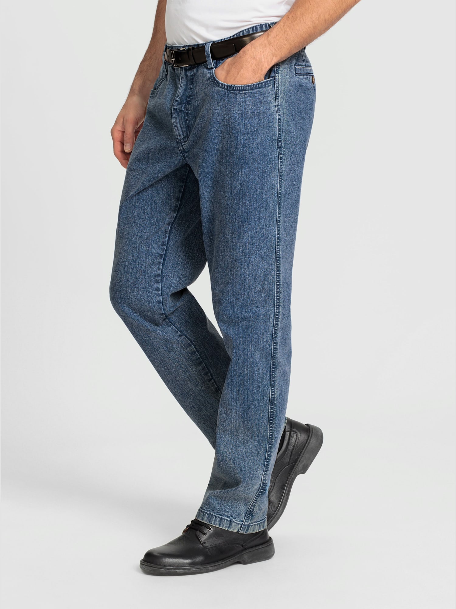 Jean ceinture élastique confortable 4 poches, couleur bleu, taille 52 - Witt