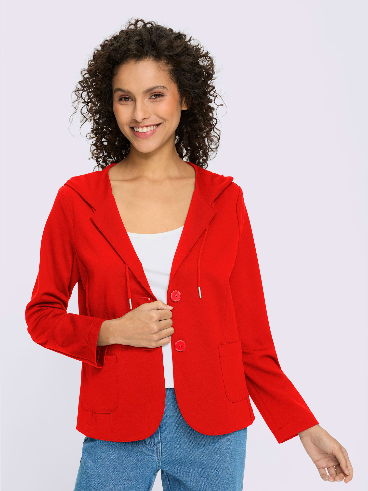 Blazer belle qualité interlock, couleur rouge, taille 50 - Witt