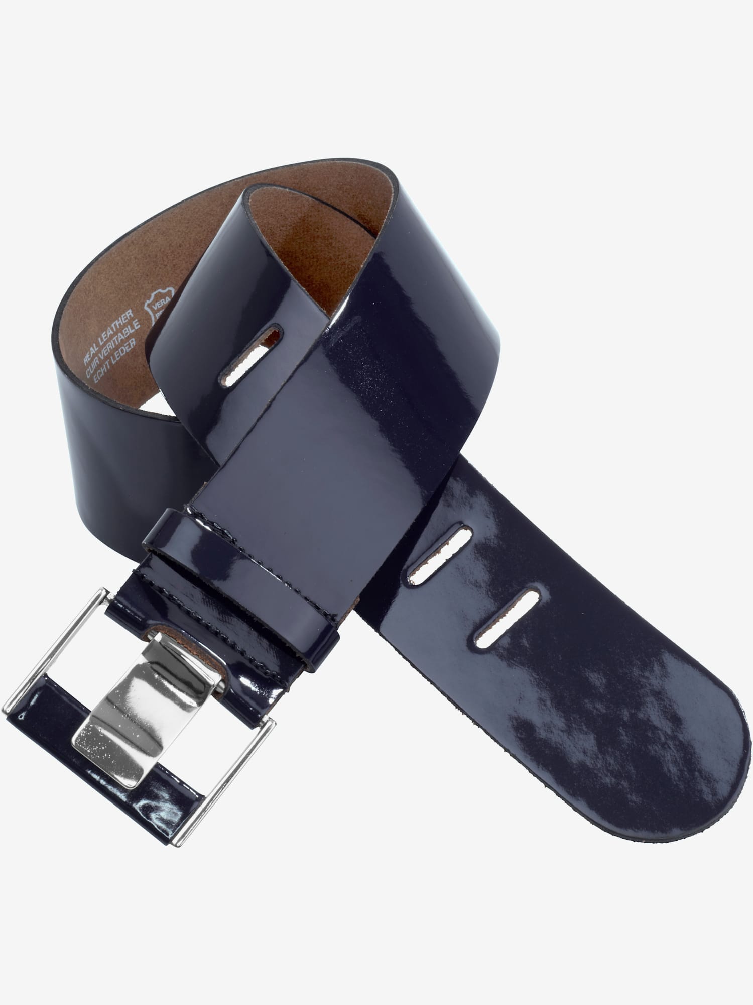 Ceinture à boucle décorative, couleur bleu, taille 75 - helline