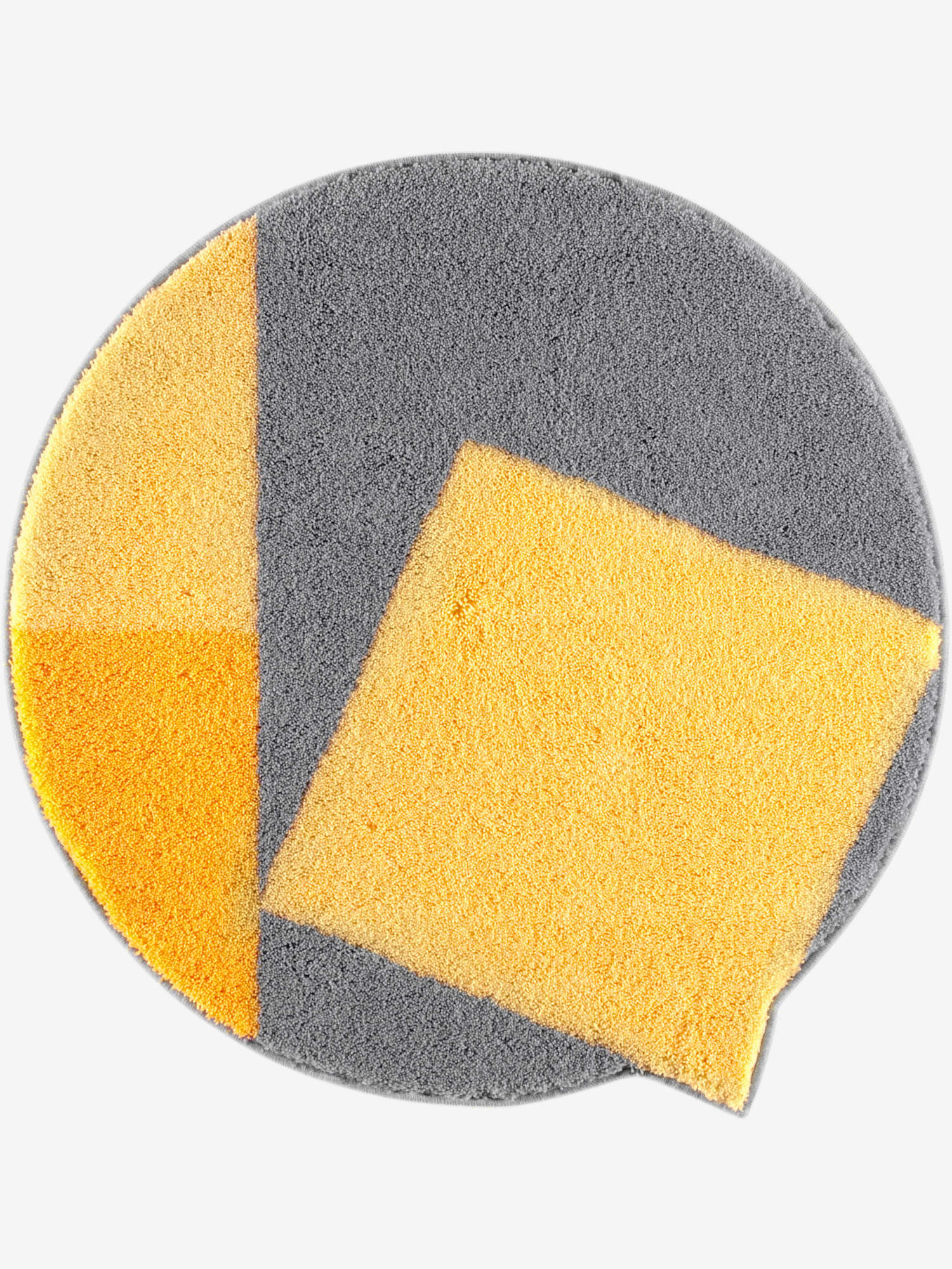Tapis de bain 100% acrylique, couleur jaune, taille 47x50 cm, marque helline home - helline