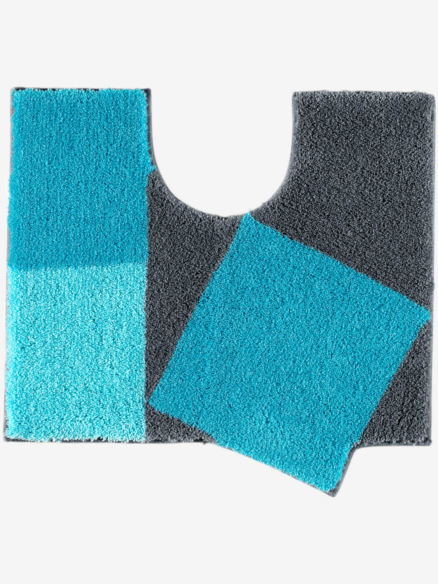 Tapis de bain 100% acrylique, couleur bleu, taille 50x60 cm, marque helline home - helline