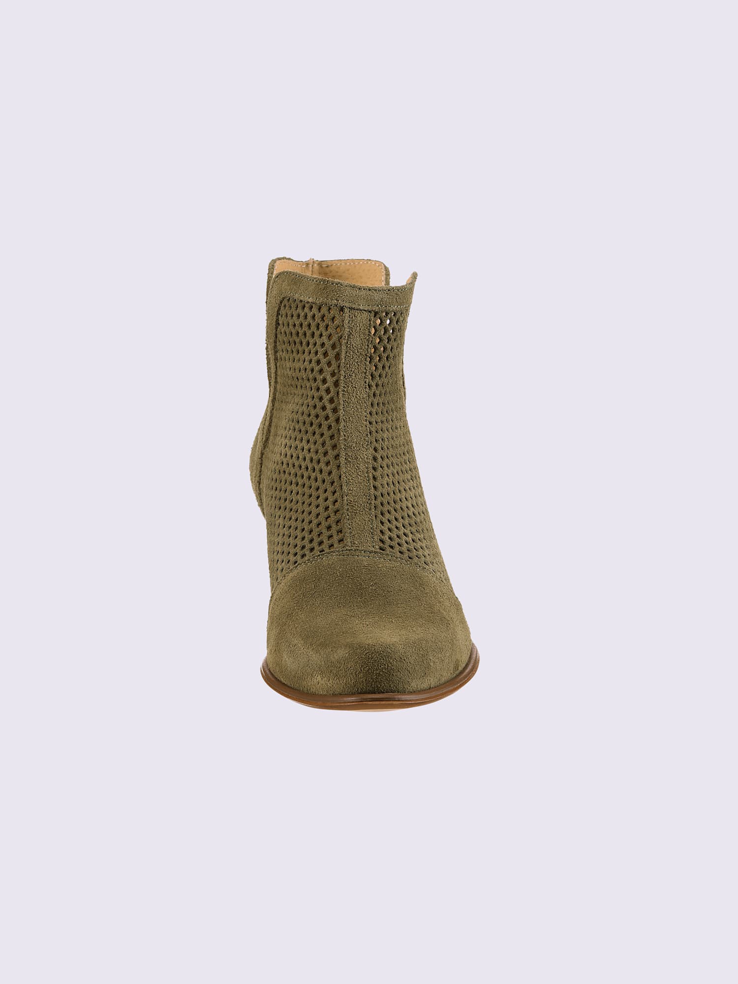 Bottines de fabrication espagnole, vert olive foncé uni, taille 38 - helline