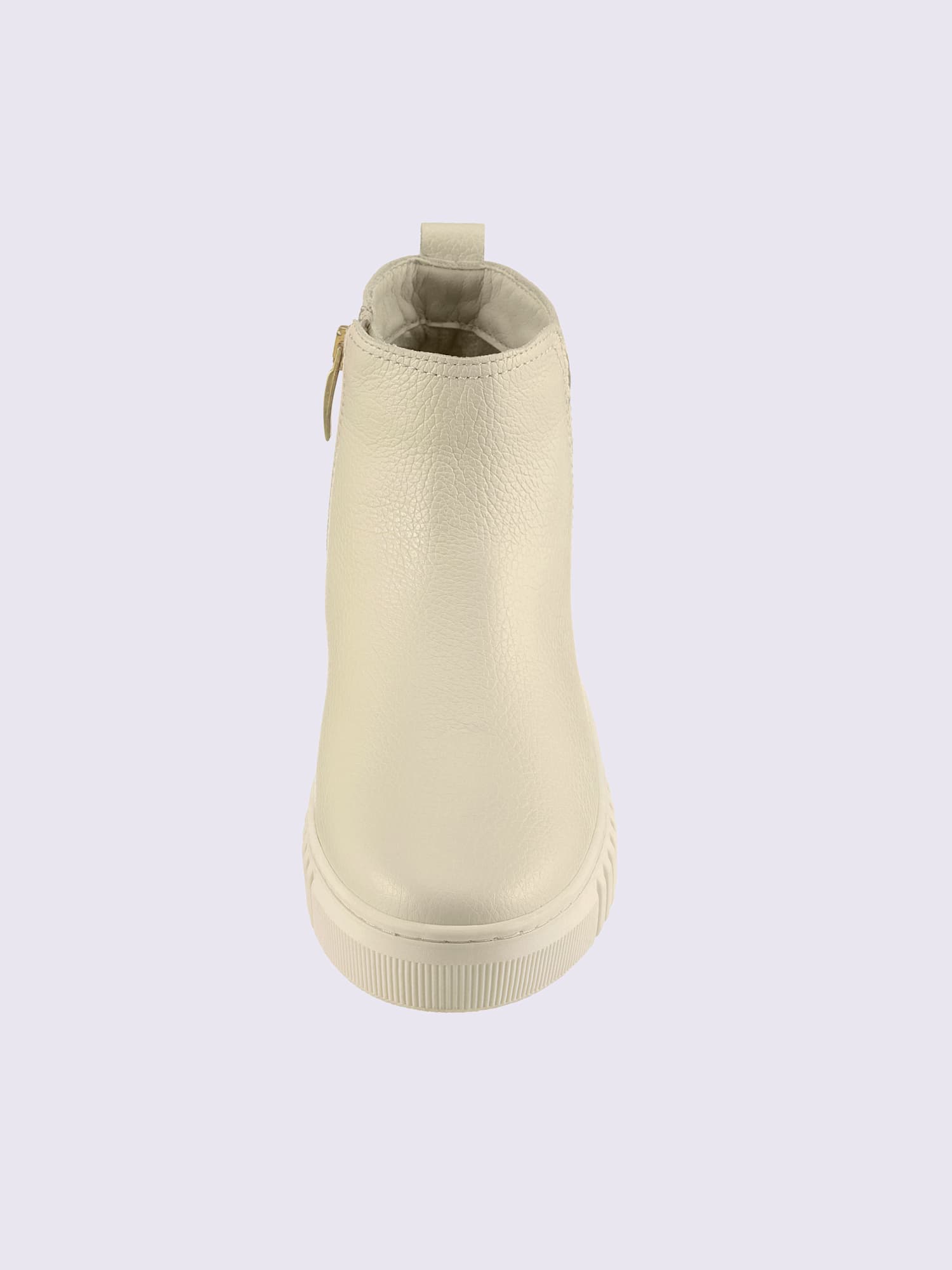 Bottine courte de fabrication portugaise, couleur ivoire moyen uni, taille 42 - helline