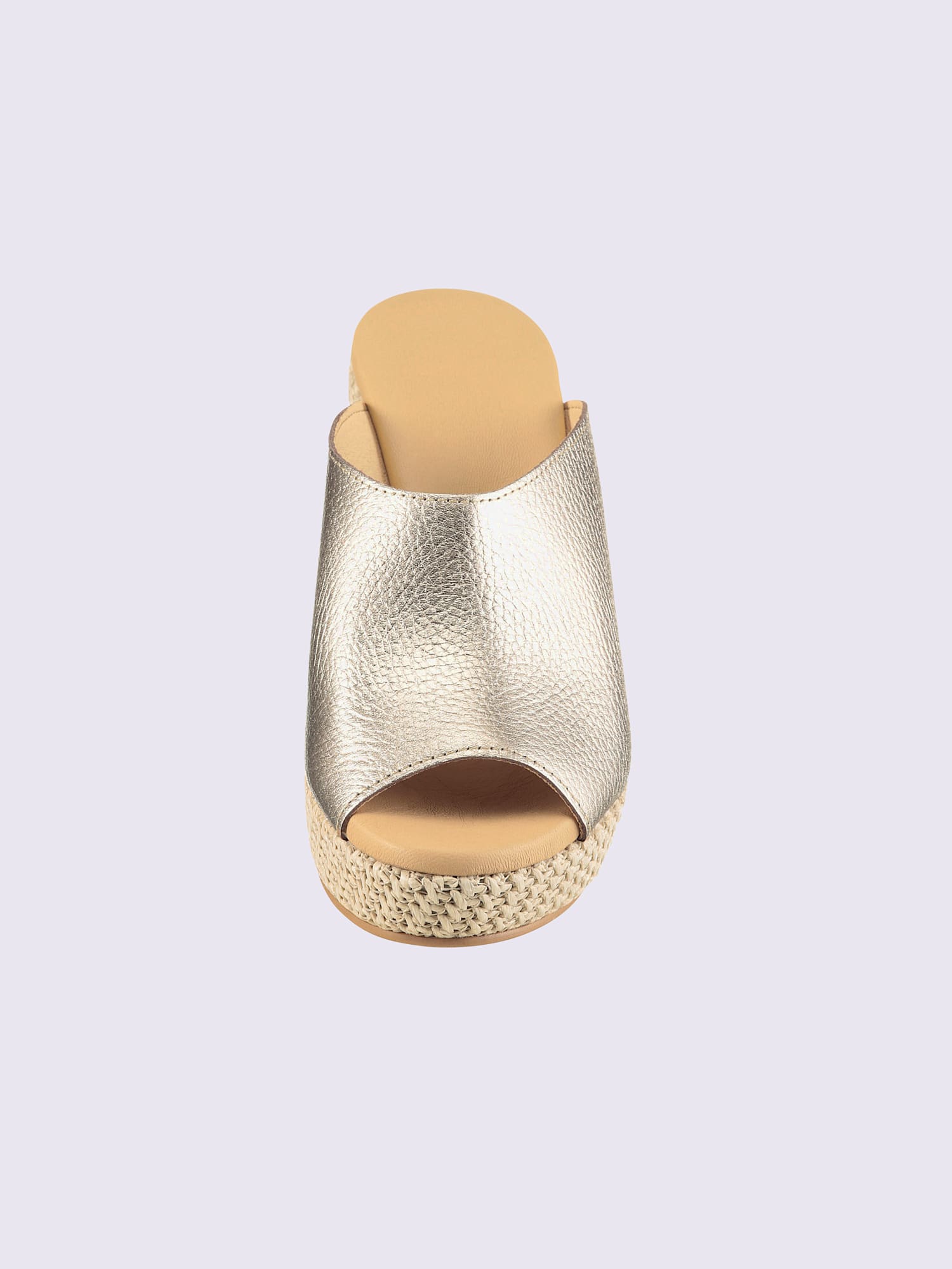 Mules de fabrication espagnole, couleur or couleur bronze, taille 35 - helline