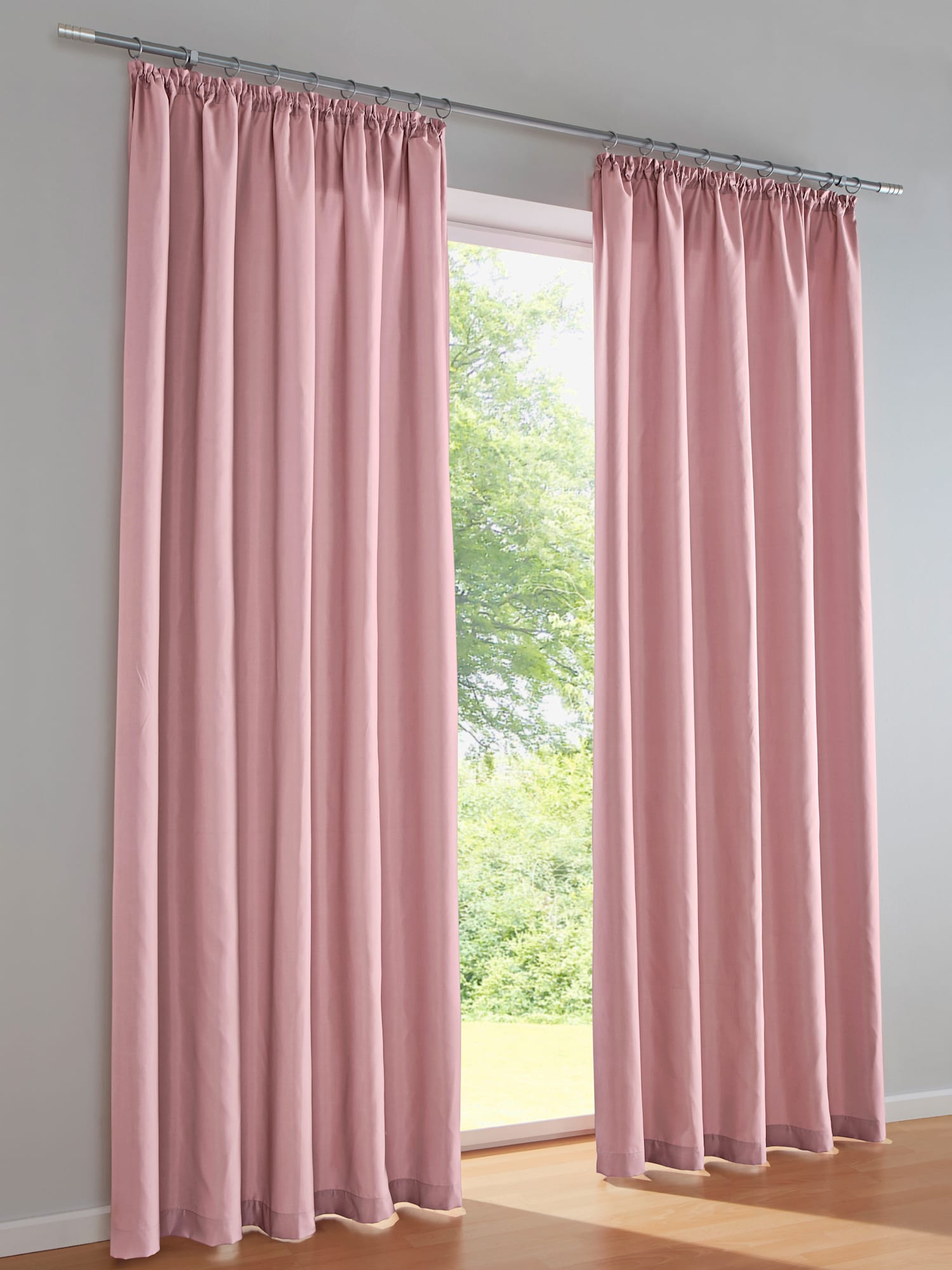 Rideau matière opaque, couleur violet, taille 265x140 cm, marque helline home - helline