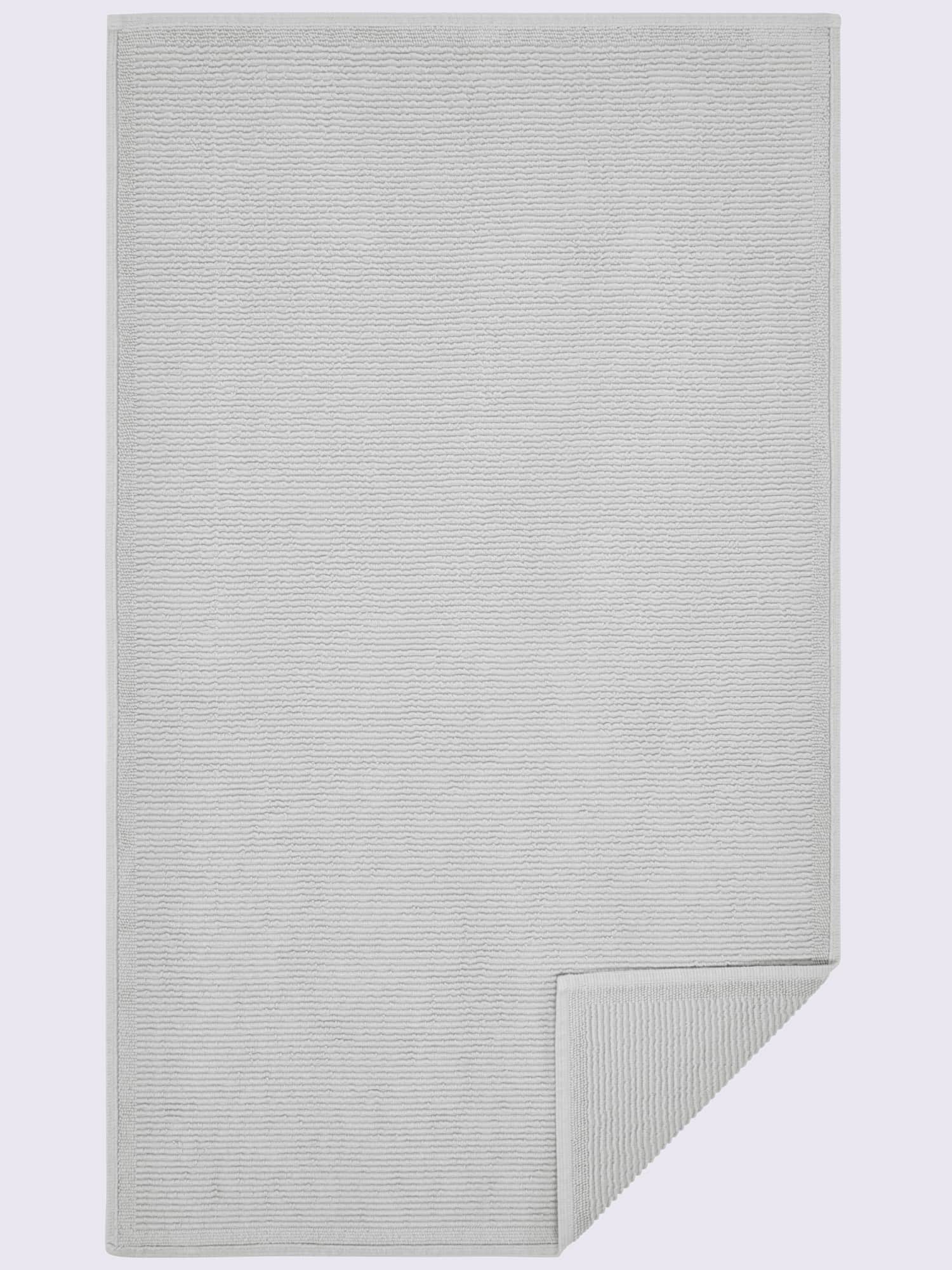 Tapis de bain pur coton, gris clair uni, taille 70x120 cm, helline home - helline