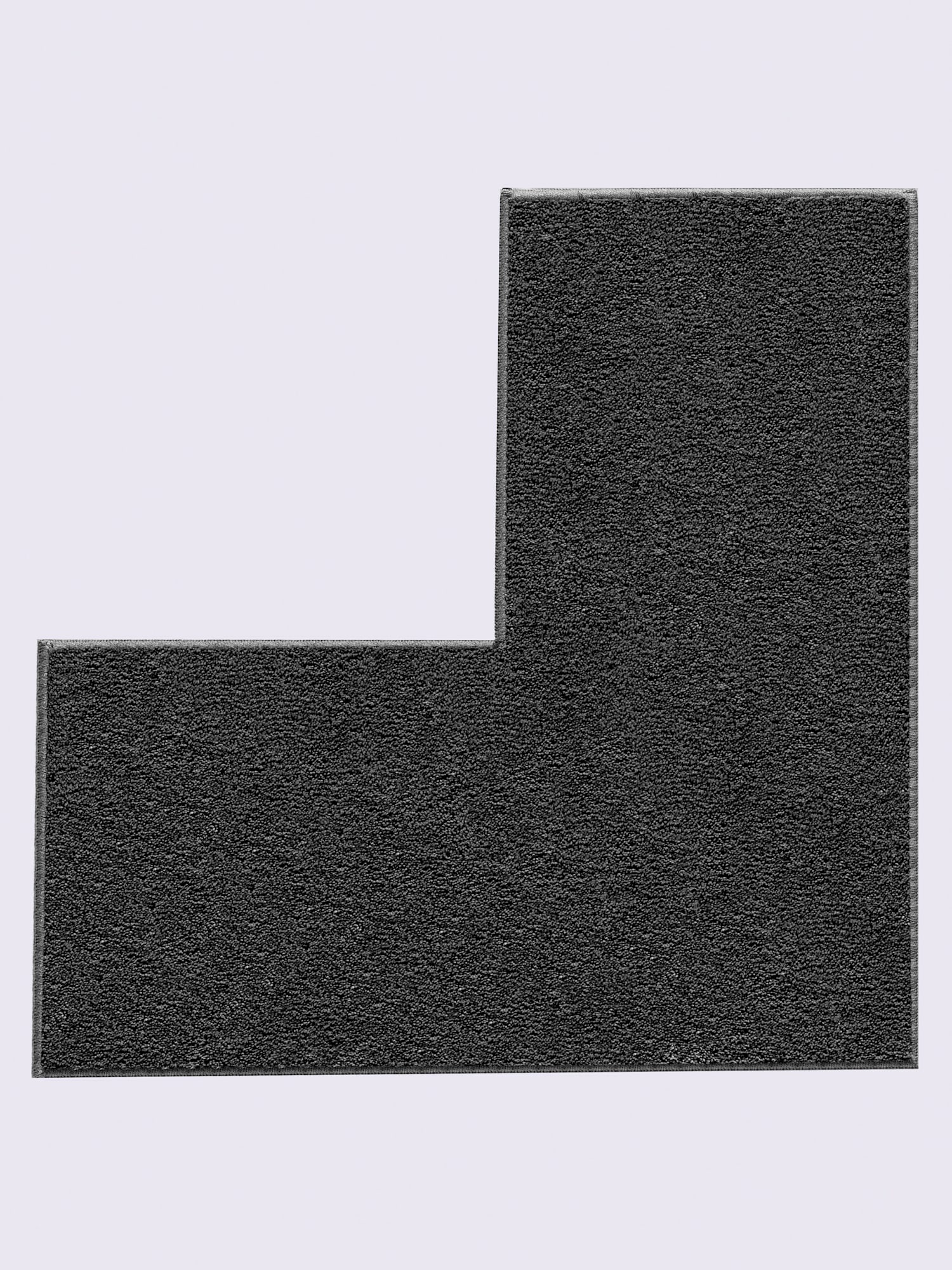 Tapis de bain acrylique facile d'entretien, couleur : gris foncé uni, taille 90x90 cm, marque helline home, 100% acrylique - helline