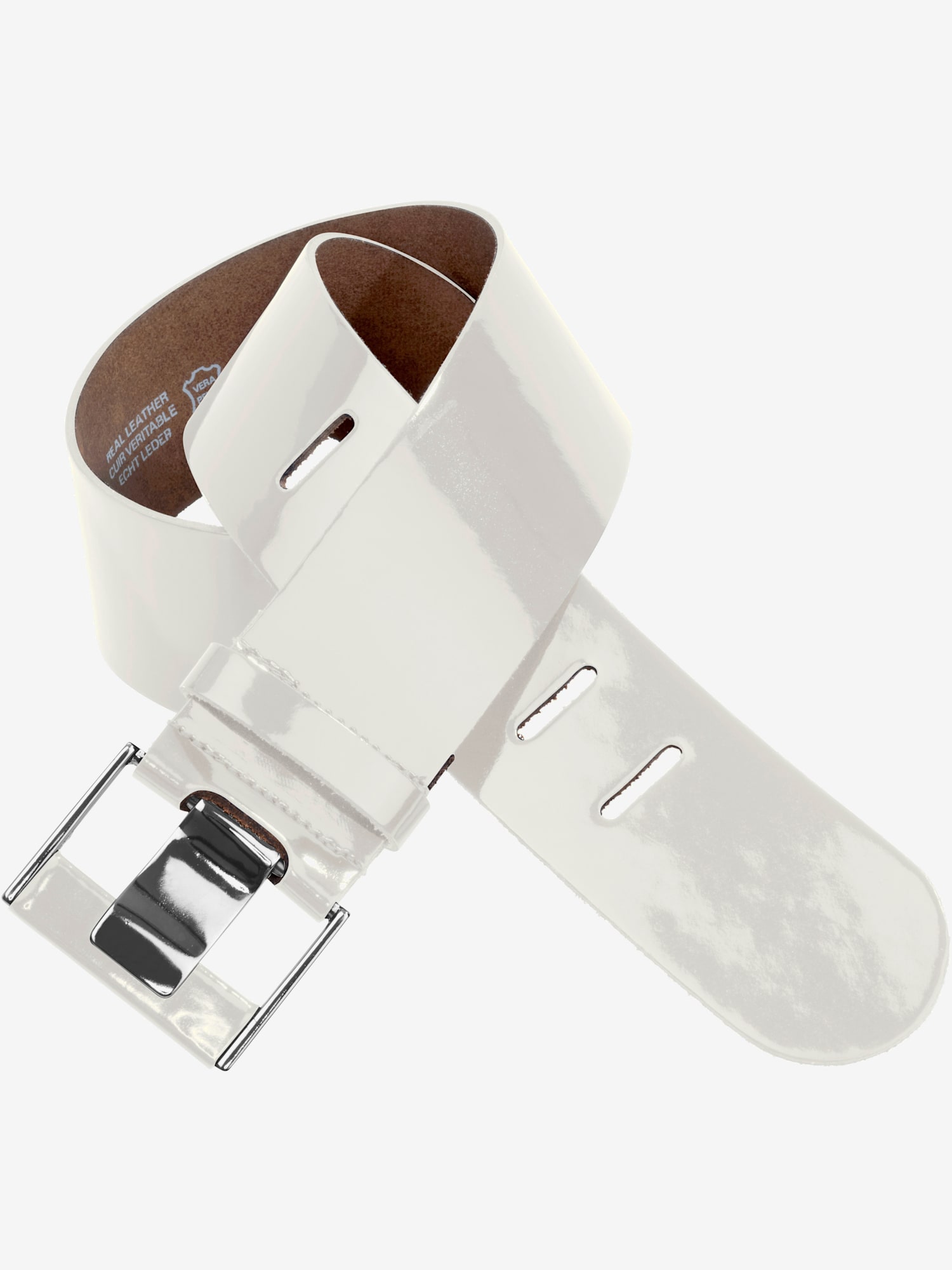 Ceinture à boucle décorative, couleur blanc, taille 95 - helline