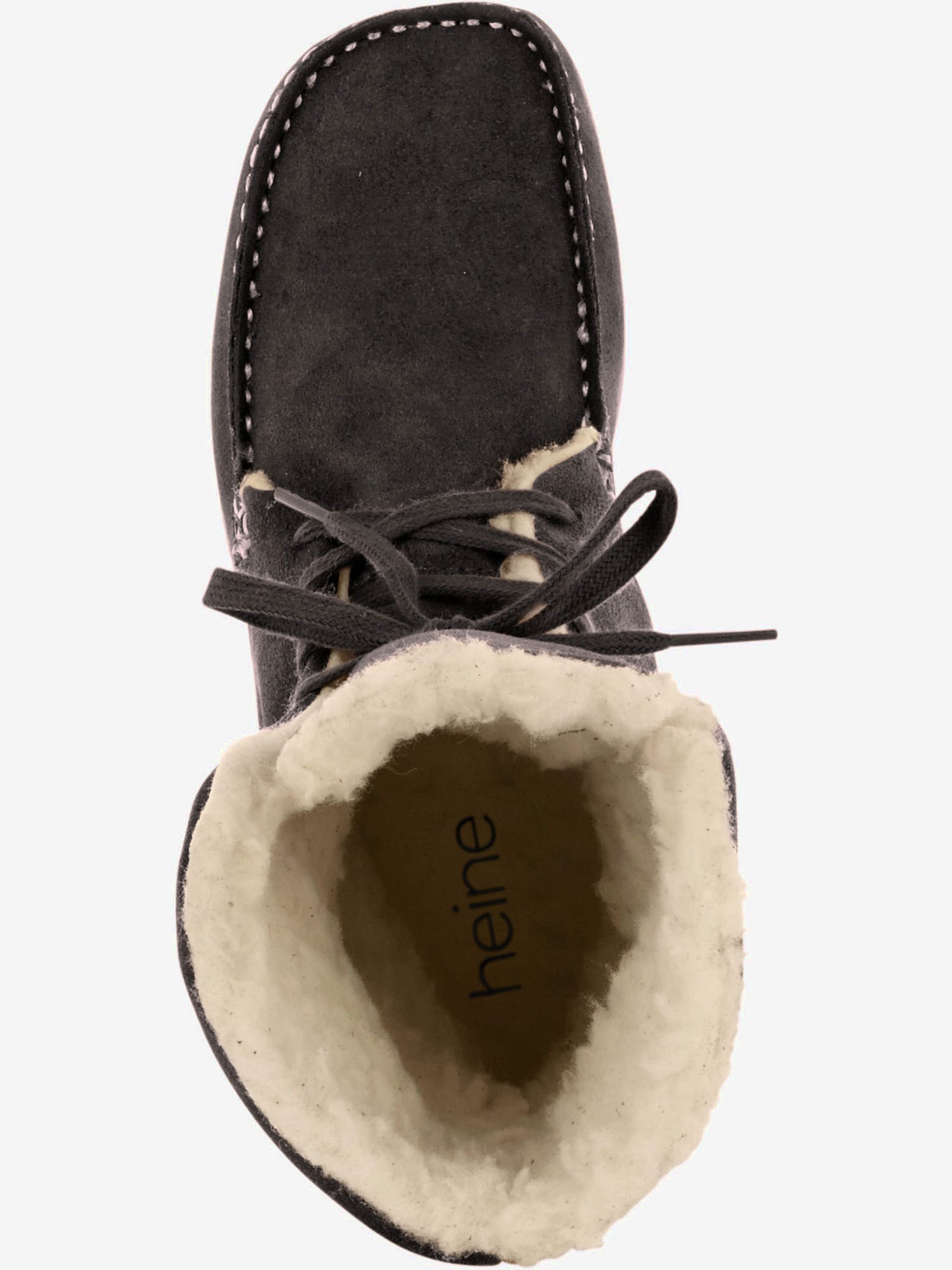 Bottines cuir velours vachette doux, couleur gris, taille 36 - Witt