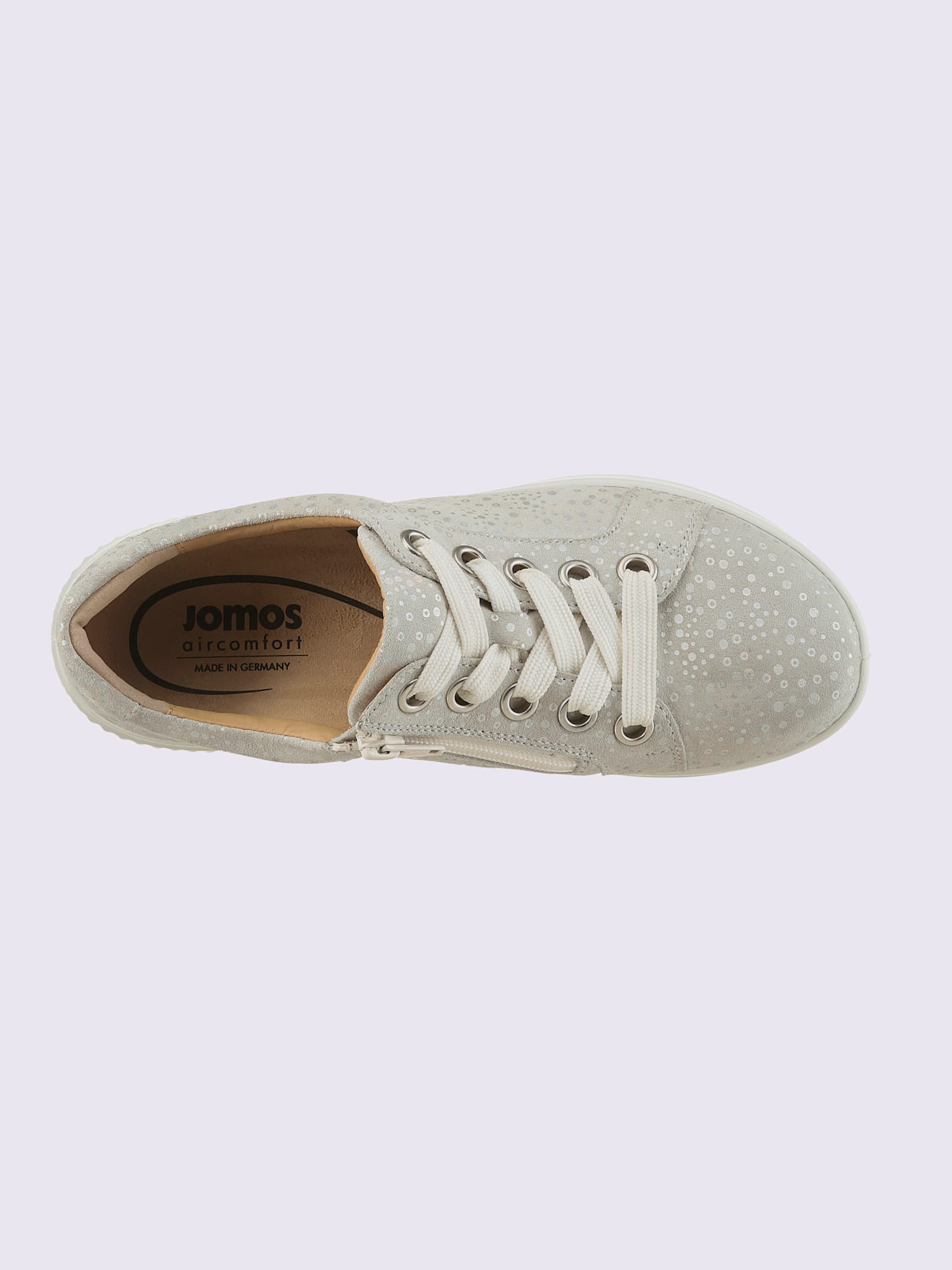 Chaussures à lacets largeur k*, couleur ivoire clair uni, taille 38, Jomos - helline