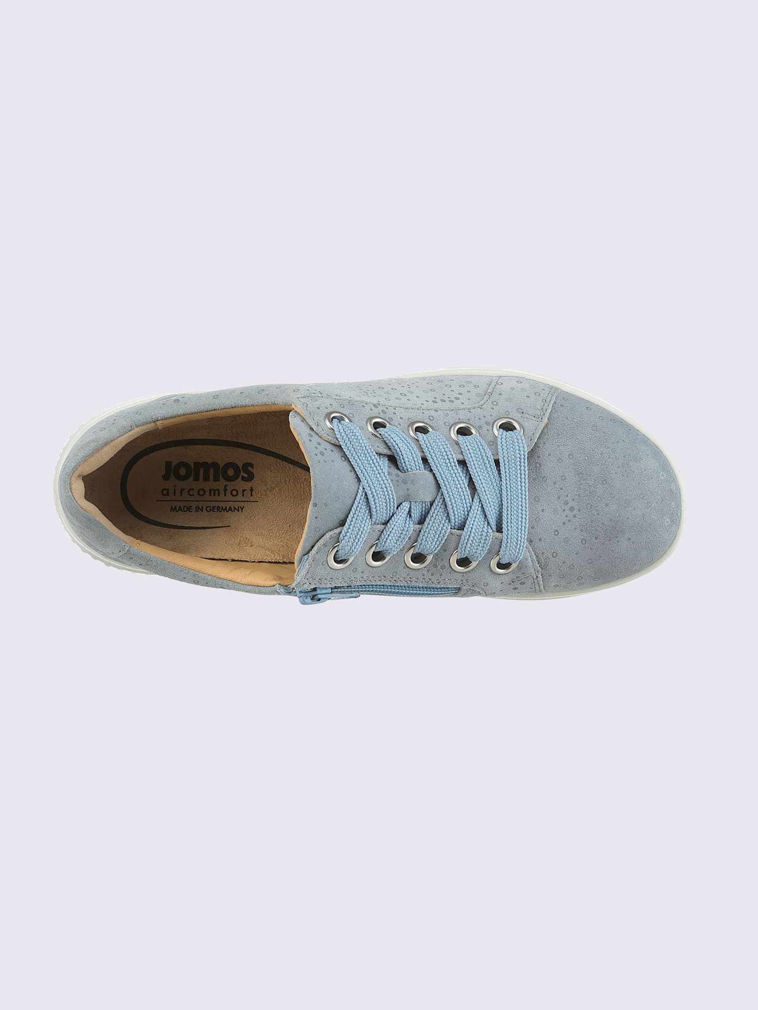 Chaussures à lacets largeur k*, bleu clair uni, taille 42, Jomos - helline