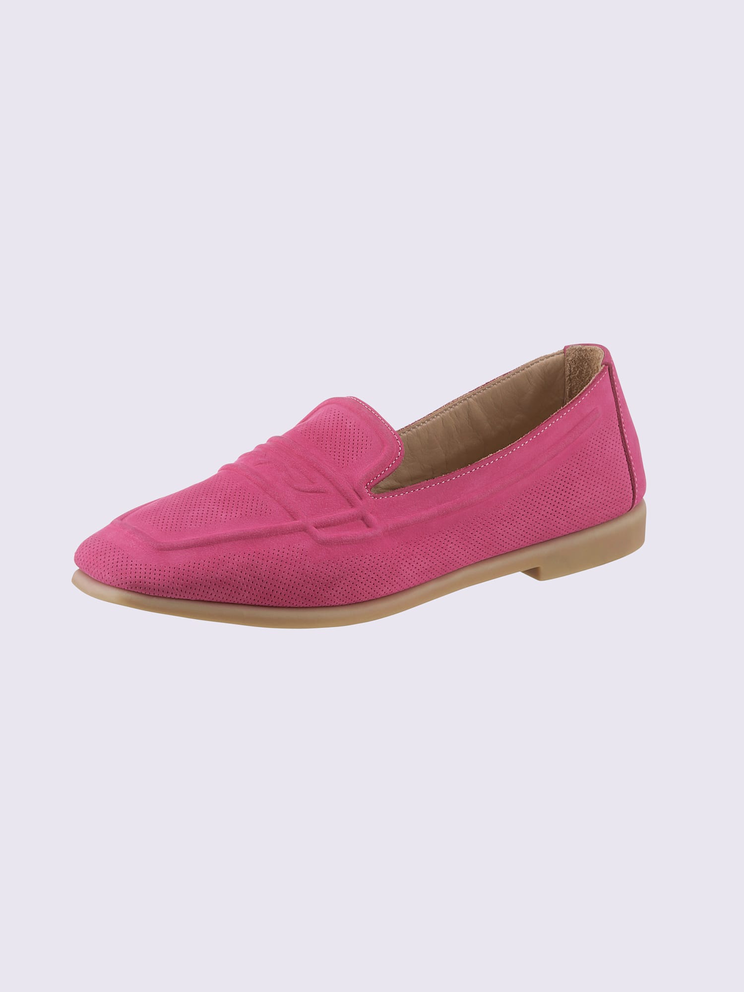Trotteurs cuir velours de vache., couleur rose, taille 40 - helline